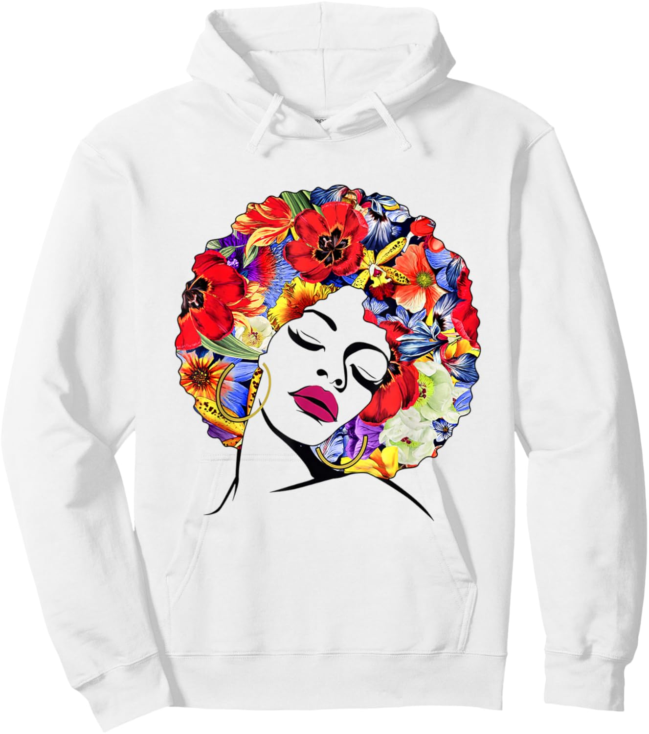 Afro Hair Natural Black History Juneteenth Pride Hoodie - Hoodie | White