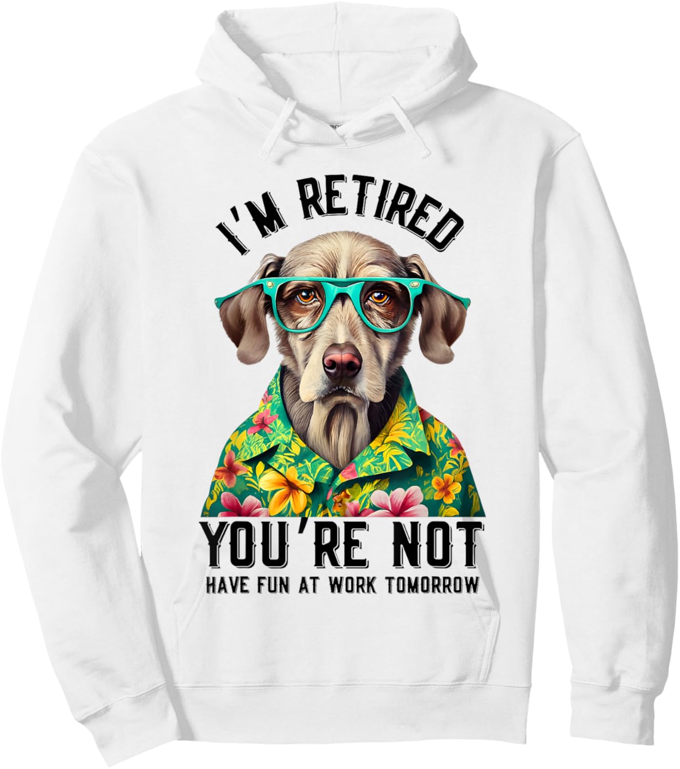 Funny Dog Retirement 2025 Designs by Luna - Retirement - Grey, Small - Classic Fit, Short Sleeve - Humorous Graphic Design - Adults, Retirees, Men Hoodie - Hoodie | White