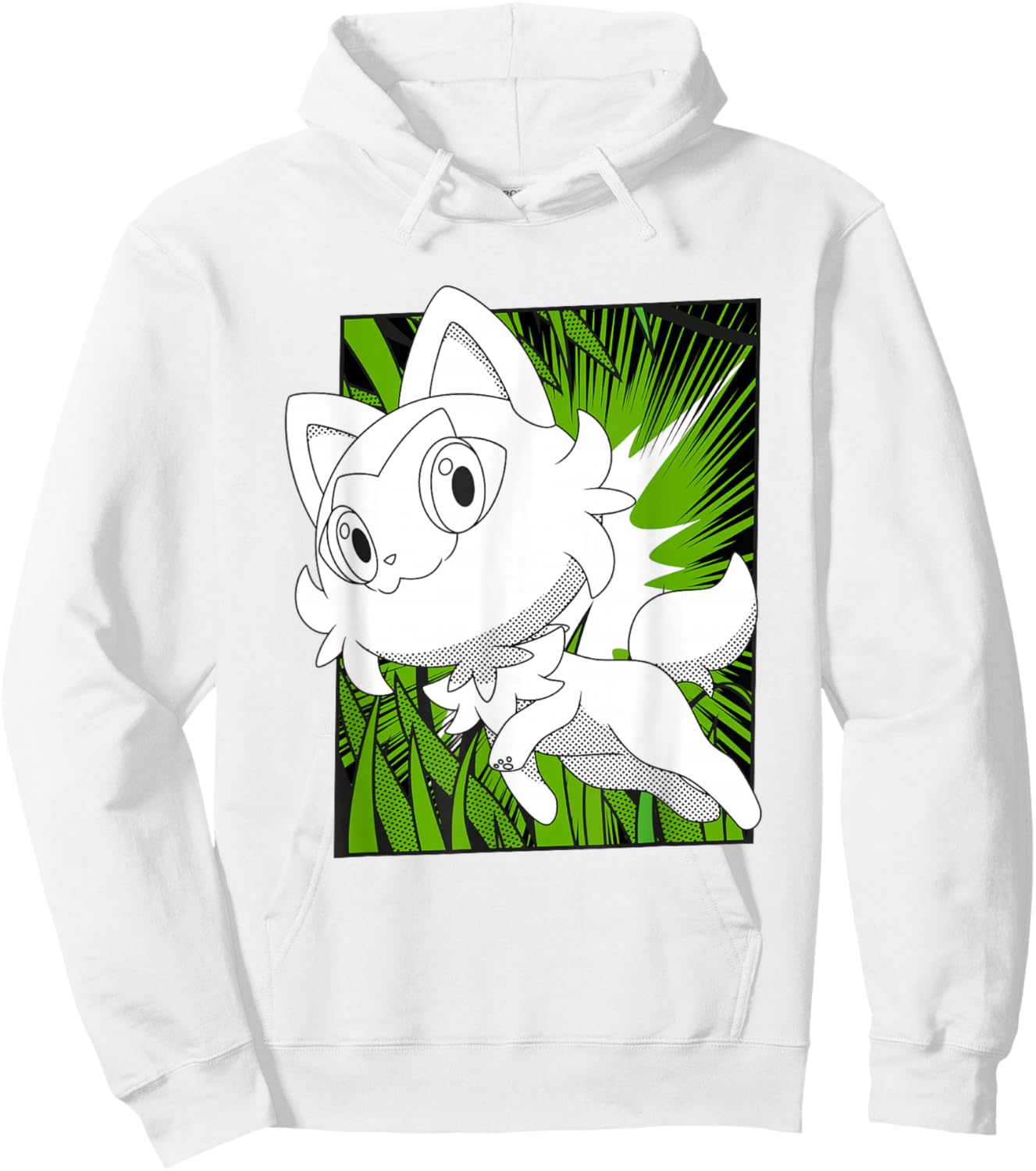 Pokémon Sprigatito In The Grass Manga Panel Hoodie - Hoodie | White
