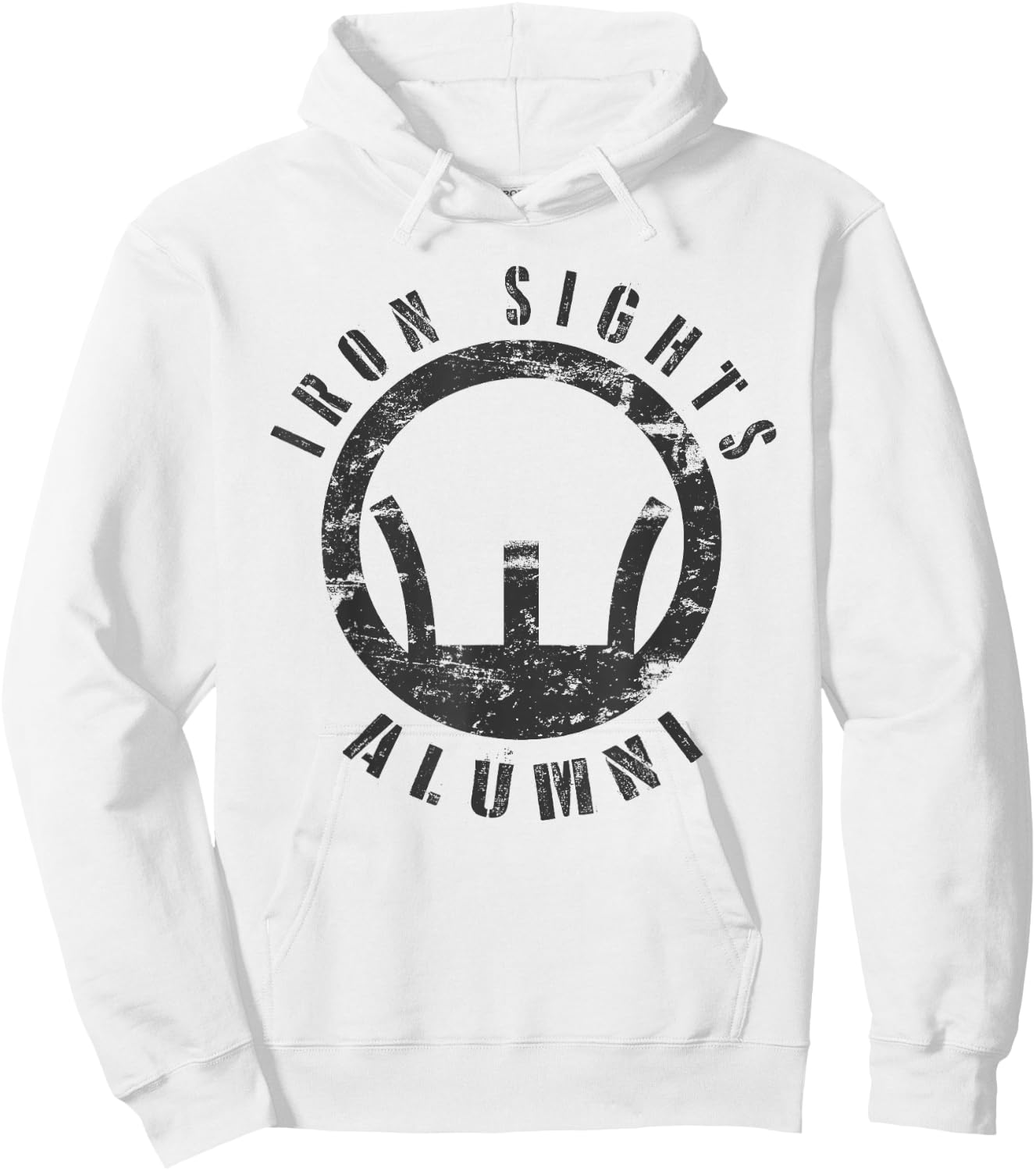 Iron Sights Alumni Boot Camp Shooting Marksmanship Veteran Hoodie - Hoodie | White