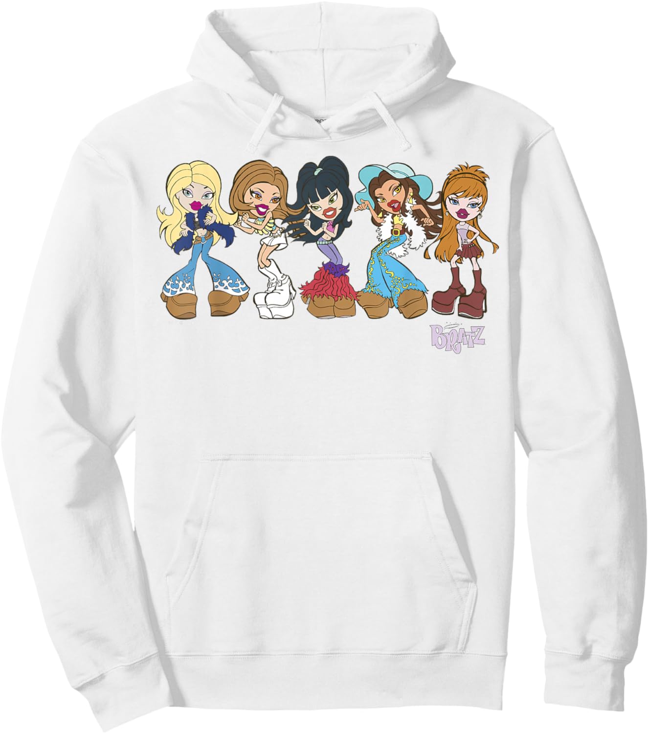 Bratz Group Shot Dancing Line Up Hoodie - Hoodie | White