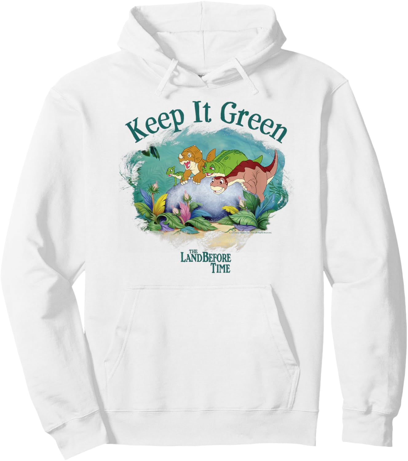 The Land Before Time Keep it Green Hoodie - Hoodie | White