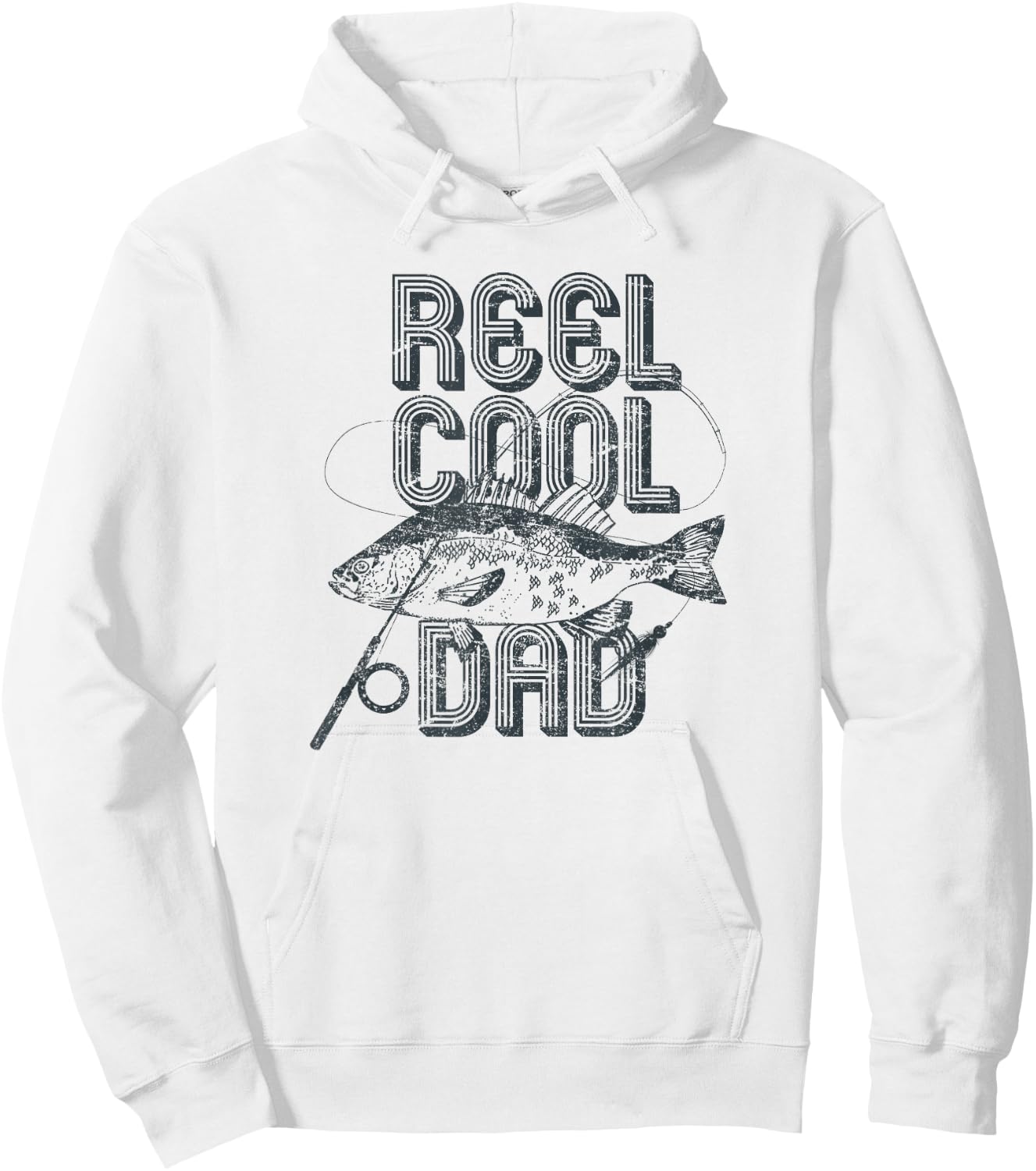 Reel Cool Dad Funny Fishing Fathers Day Gift Fisherman Hoodie - Hoodie | White
