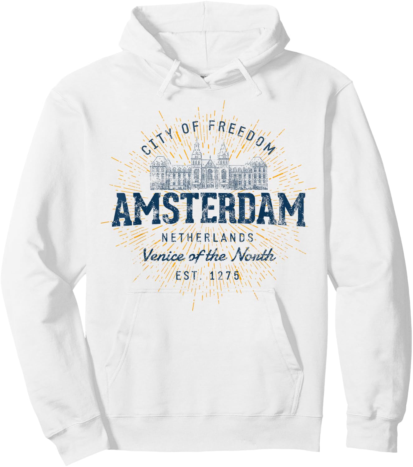 Netherlands Vintage Amsterdam Retro Hoodie - Hoodie | White