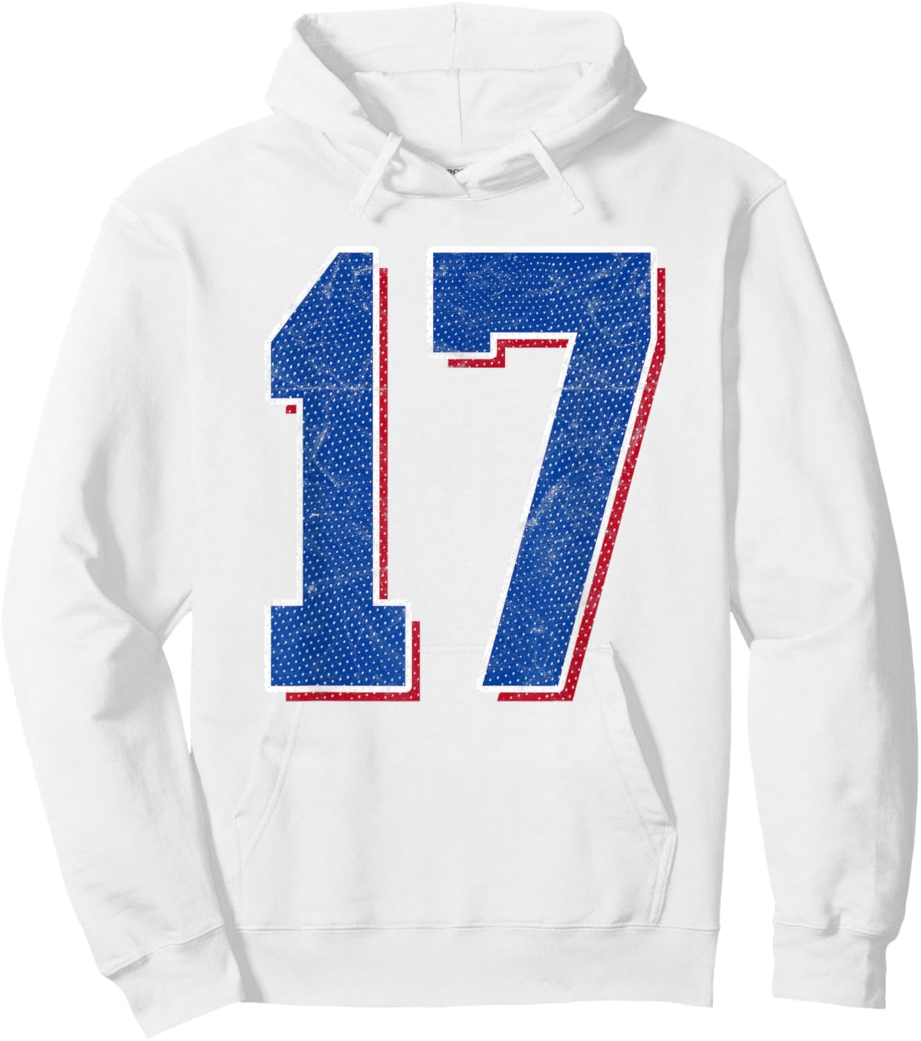 Number 17 Numbered Uniform Sports Team Jersey 17th Birthday Hoodie - Hoodie | White