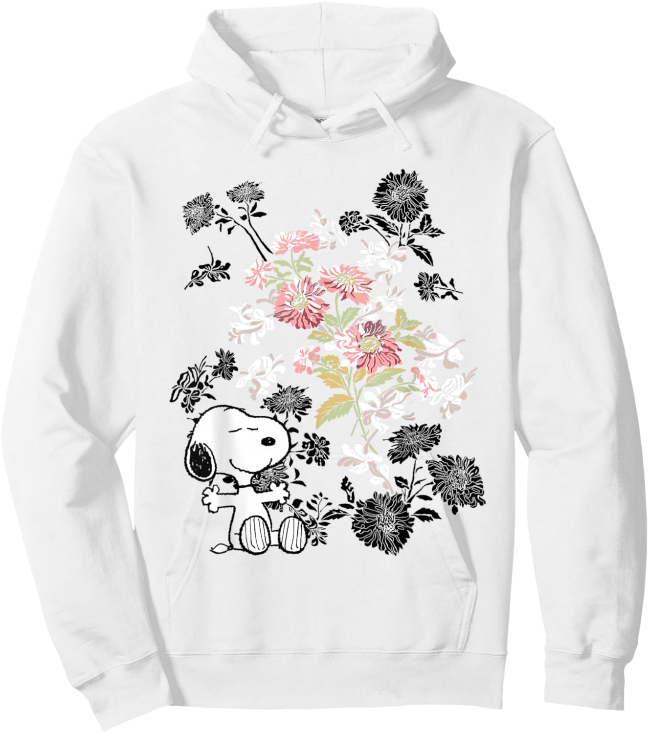 Peanuts Snoopy Flowers Hoodie - Hoodie | White