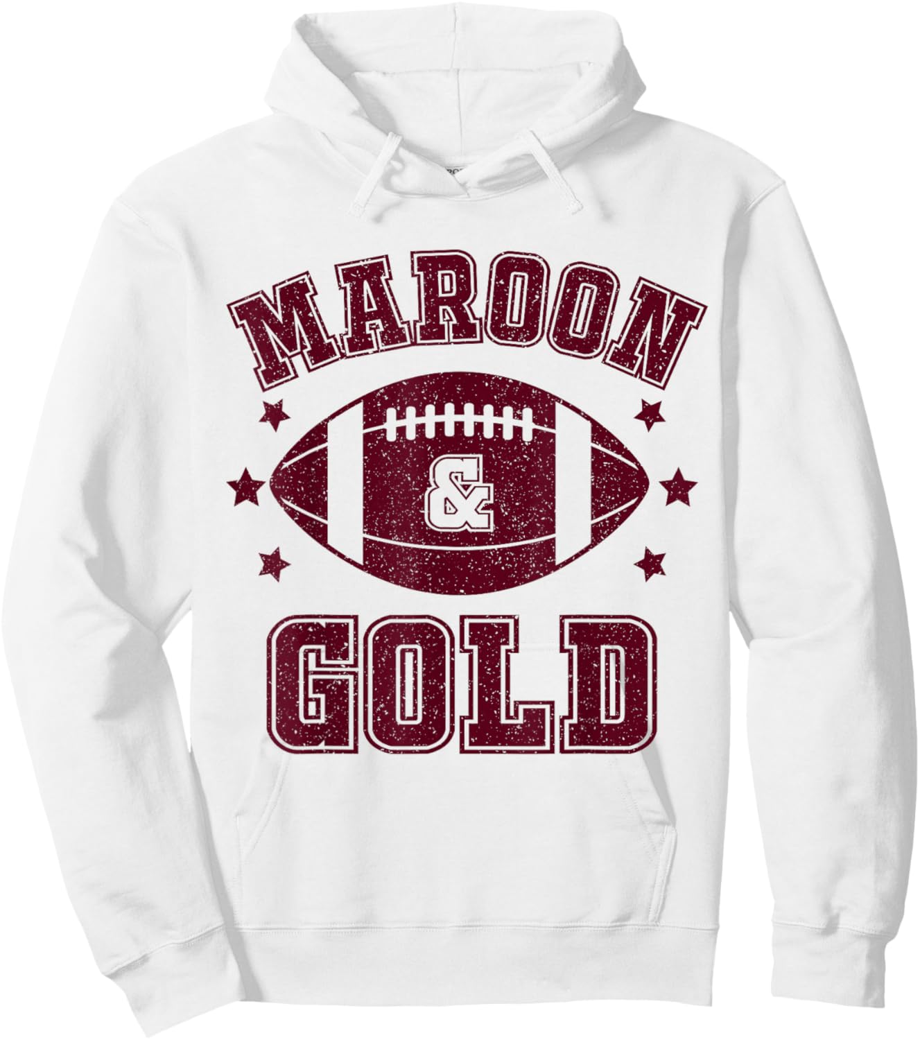 On Gameday Football We Wear Maroon And Gold School Spirit Hoodie - Hoodie | White