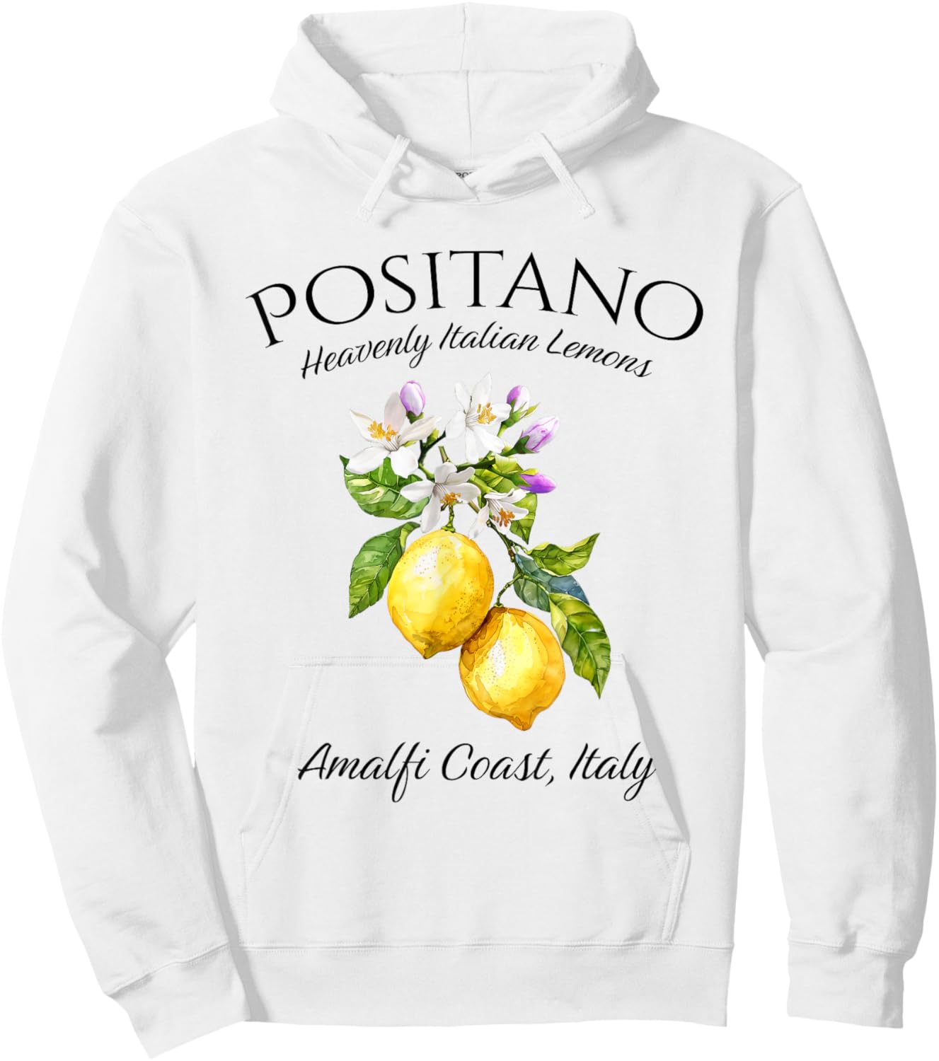 Positano Amalia Coast Italian Lemons Italy Hoodie - Hoodie | White