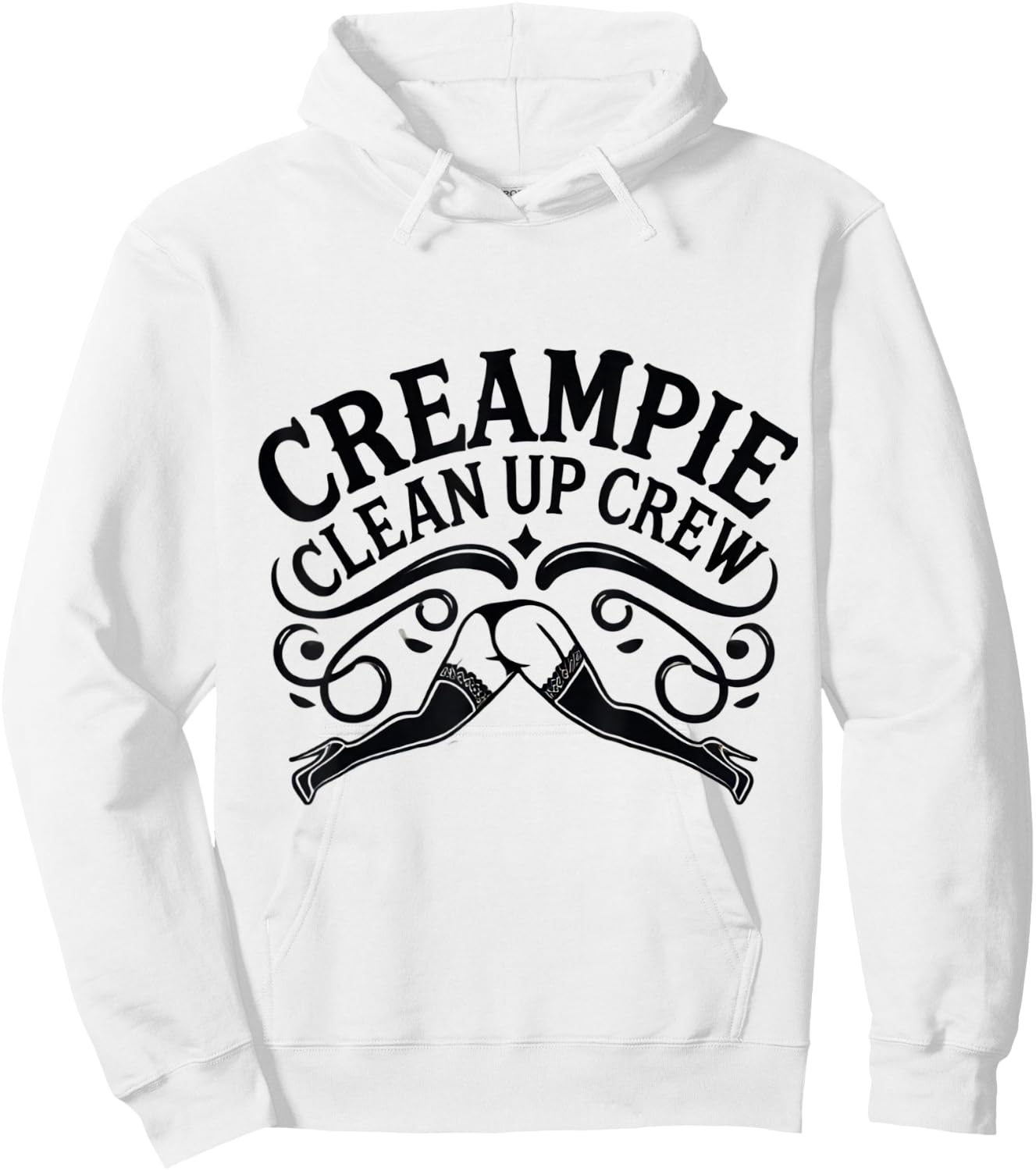 Creampie Clean Up Crew Swinger Lifestyle Naughty Adult Humor Hoodie - Hoodie | White