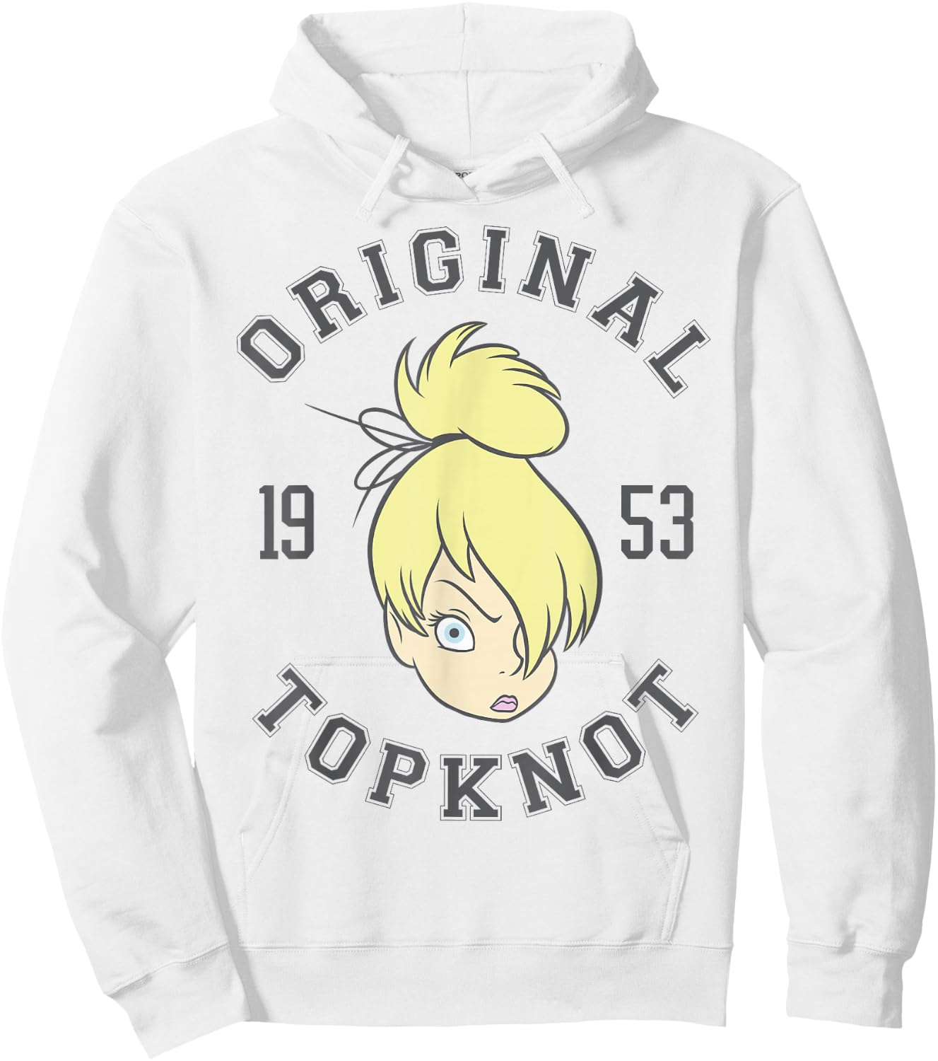 Disney Peter Pan Tinkerbell Original Topknot Graphic Hoodie - Hoodie | White
