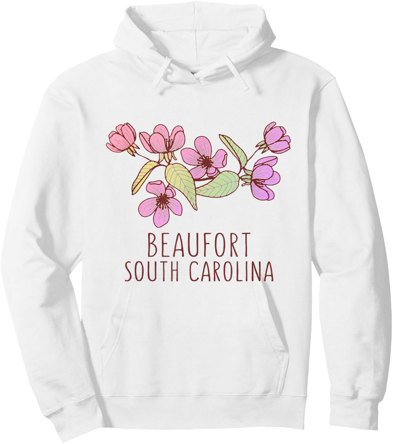 Beaufort South Carolina Wildflowers | Beaufort SC Hoodie - Hoodie | White