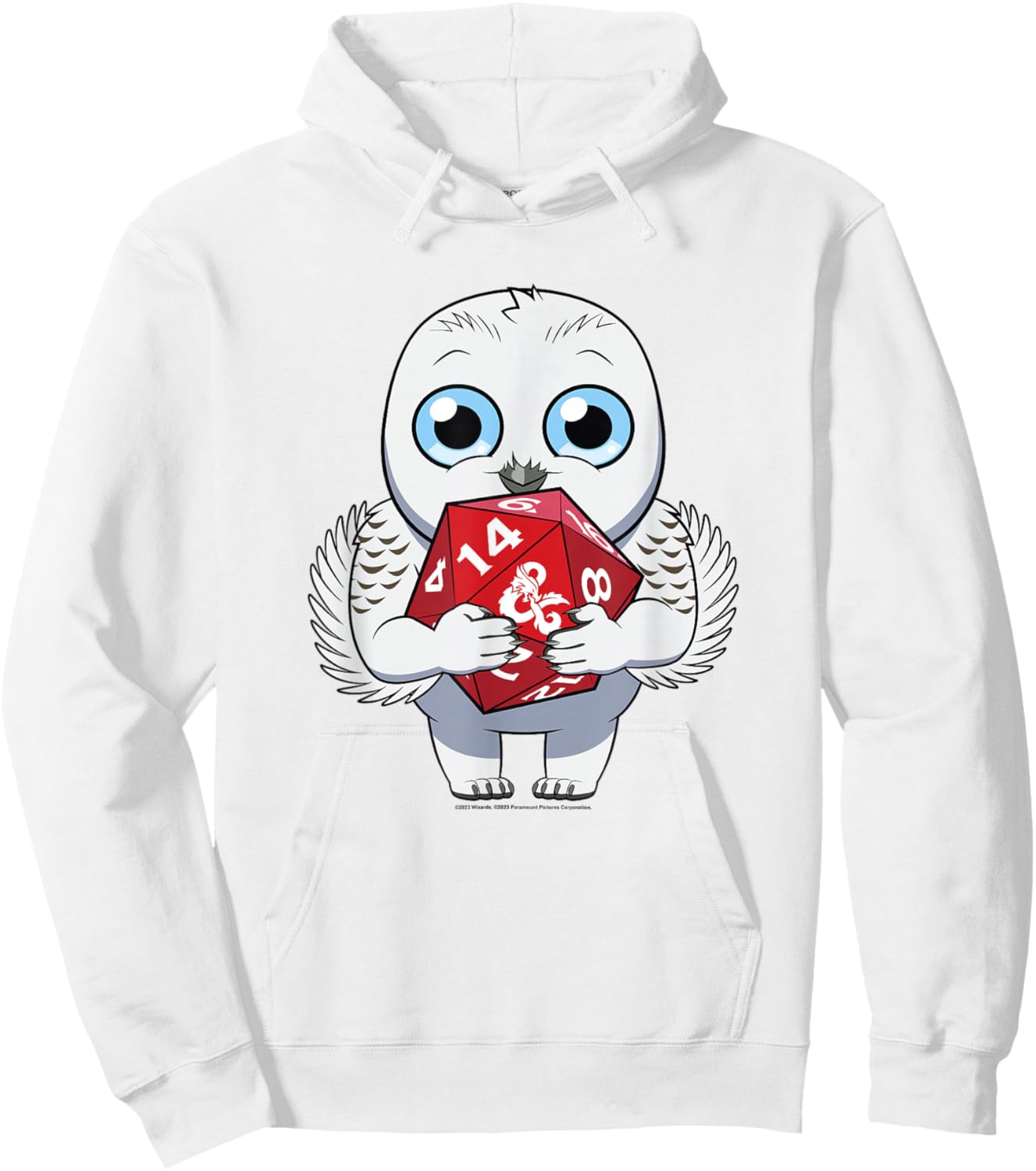 Dungeons & Dragons: Honor Among Thieves Owlbear Dice Chibi Hoodie - Hoodie | White