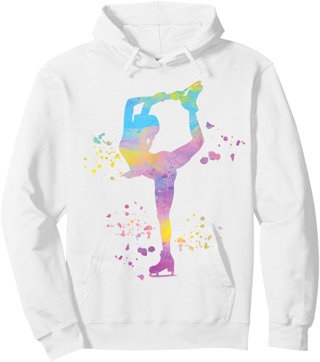 Ice Skater Figure Skating Colorful Girls Ice Skating Hoodie - Hoodie | White