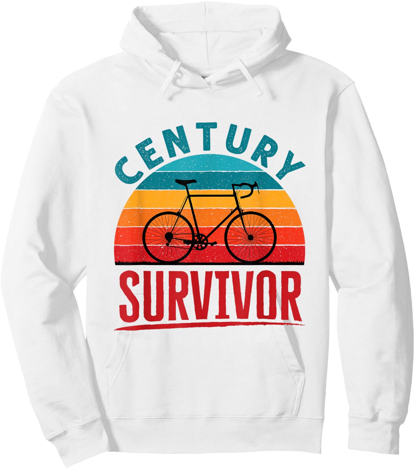 Century Survivor 100 Mile Bicycle Ride Road Cycling Hoodie - Hoodie | White