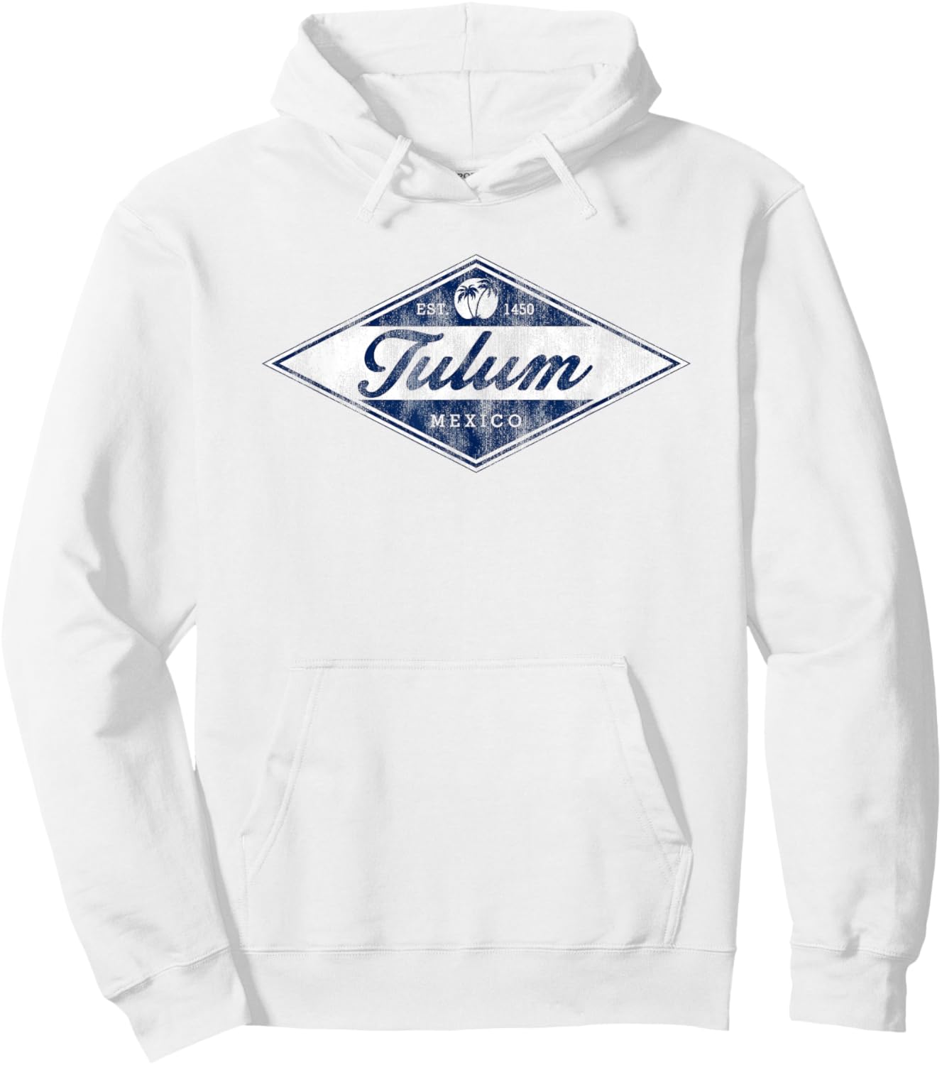 Vintage Tulum Mexico Retro Badge Souvenir Hoodie - Hoodie | White