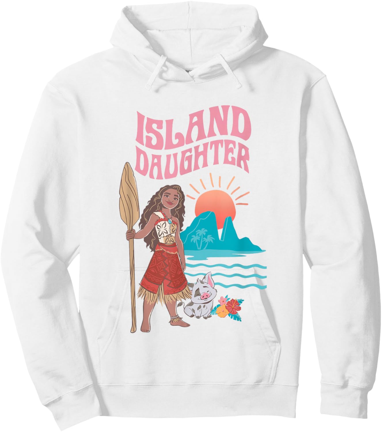 Disney Moana 2 Island Daughter Tropical Panel Hoodie - Hoodie | White