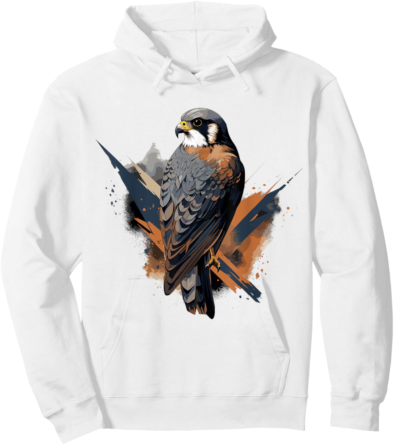 American Kestrel Bird Geometric Patten Art,Cute Kestrel Lov Hoodie - Hoodie | White