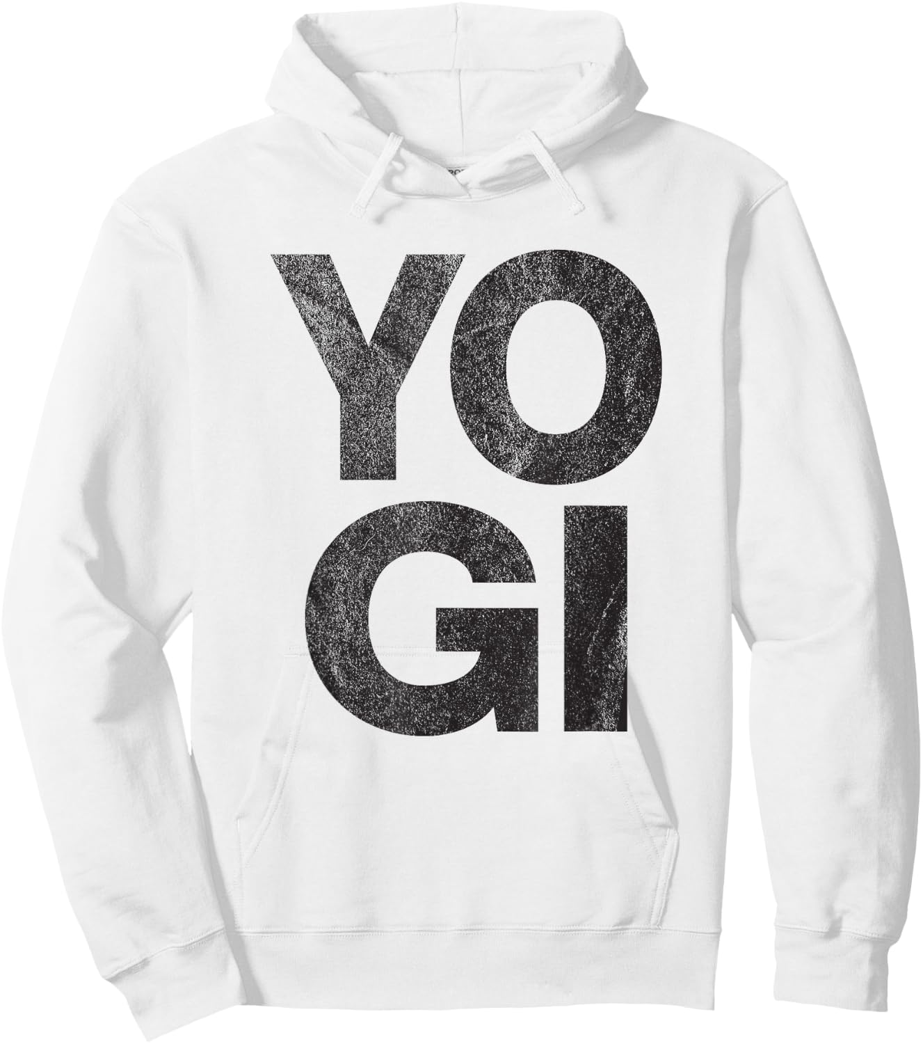 YOGI - distressed retro yoga lover workout gym exercise zen Hoodie - Hoodie | White