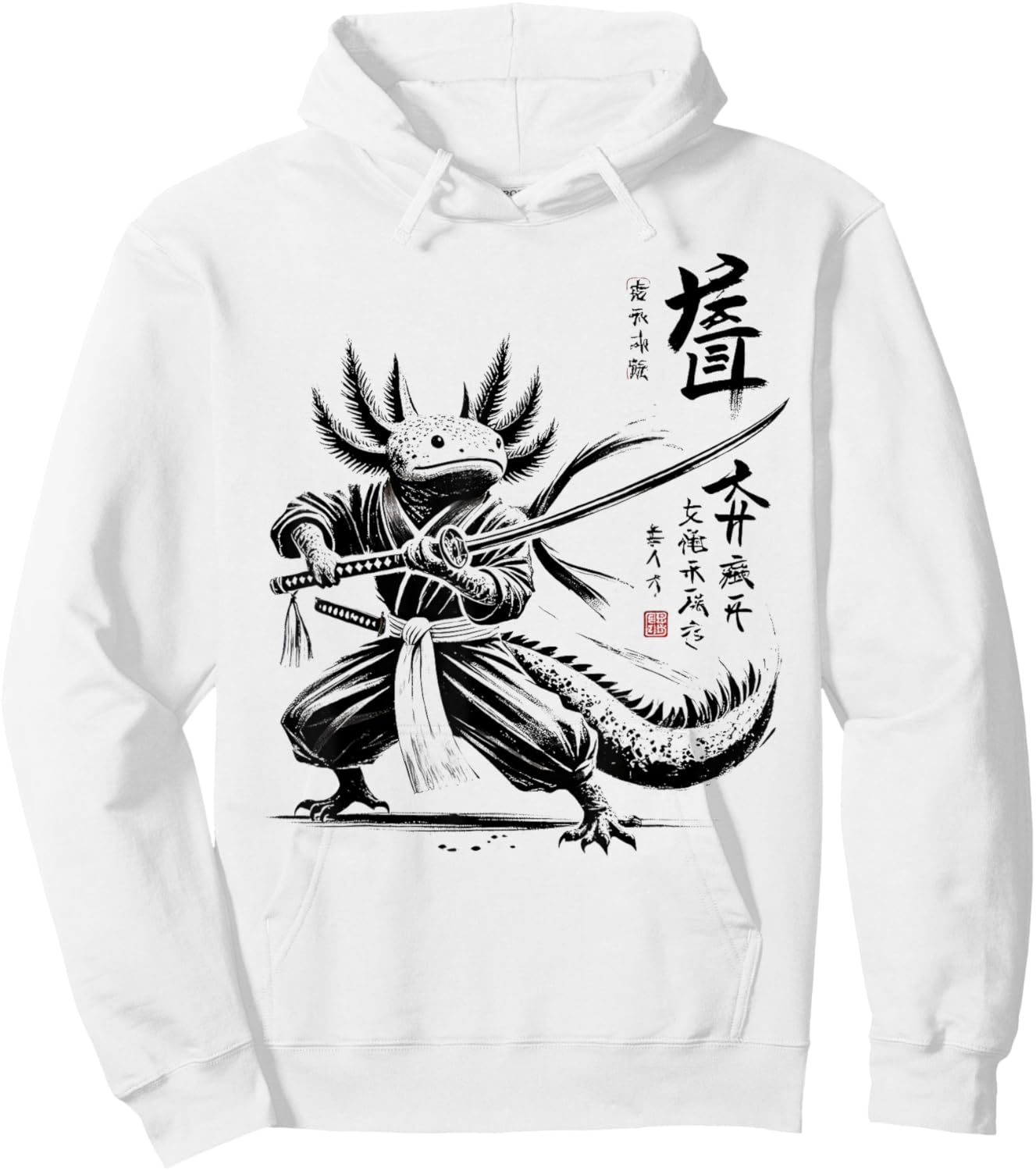 Japan Samurai Warrior Axolotl Ninja Japanese Boys Girls Kids Hoodie - Hoodie | White