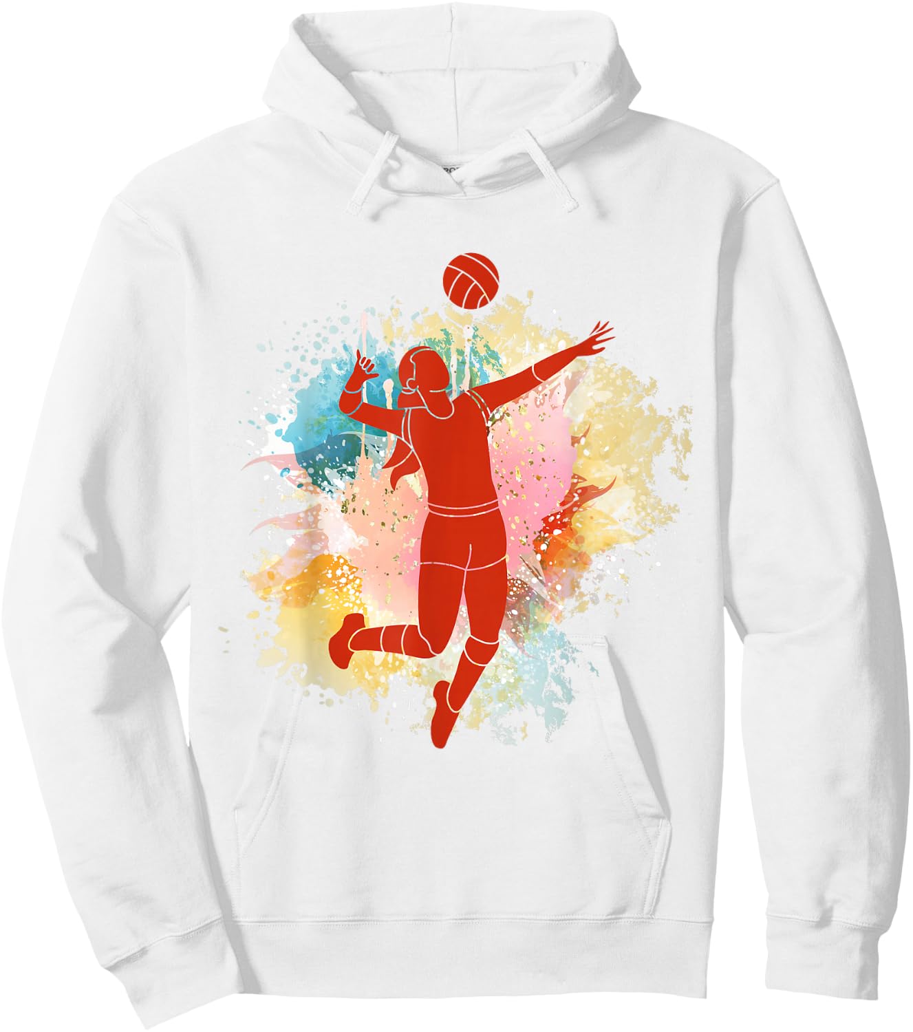 Colorful Volleyball For Teen Girls Volley Ball Player Women Hoodie - Hoodie | White