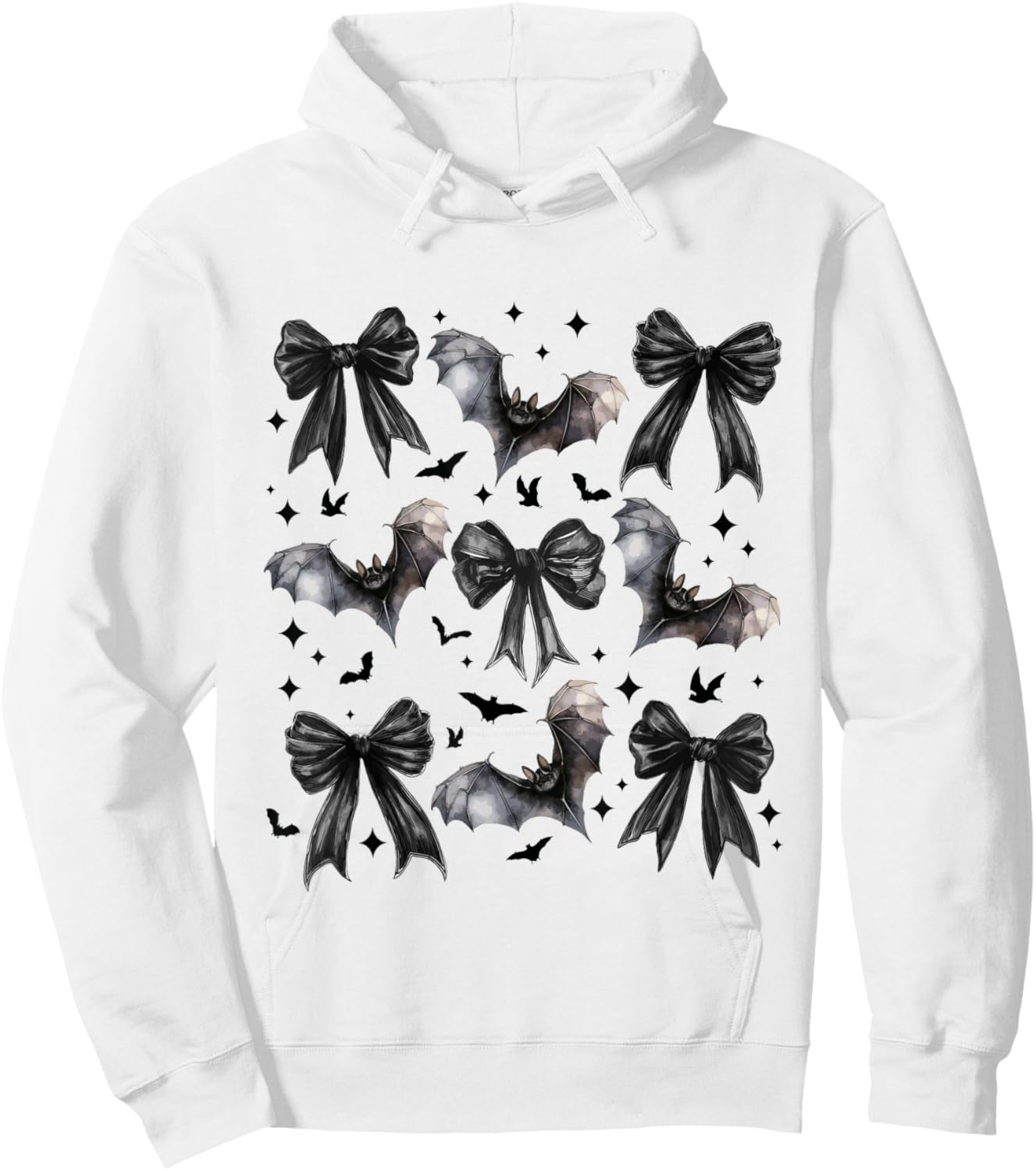 Halloween Bat Coquette Bow Halloween Bat Coquette Bows Women Hoodie - Hoodie | White
