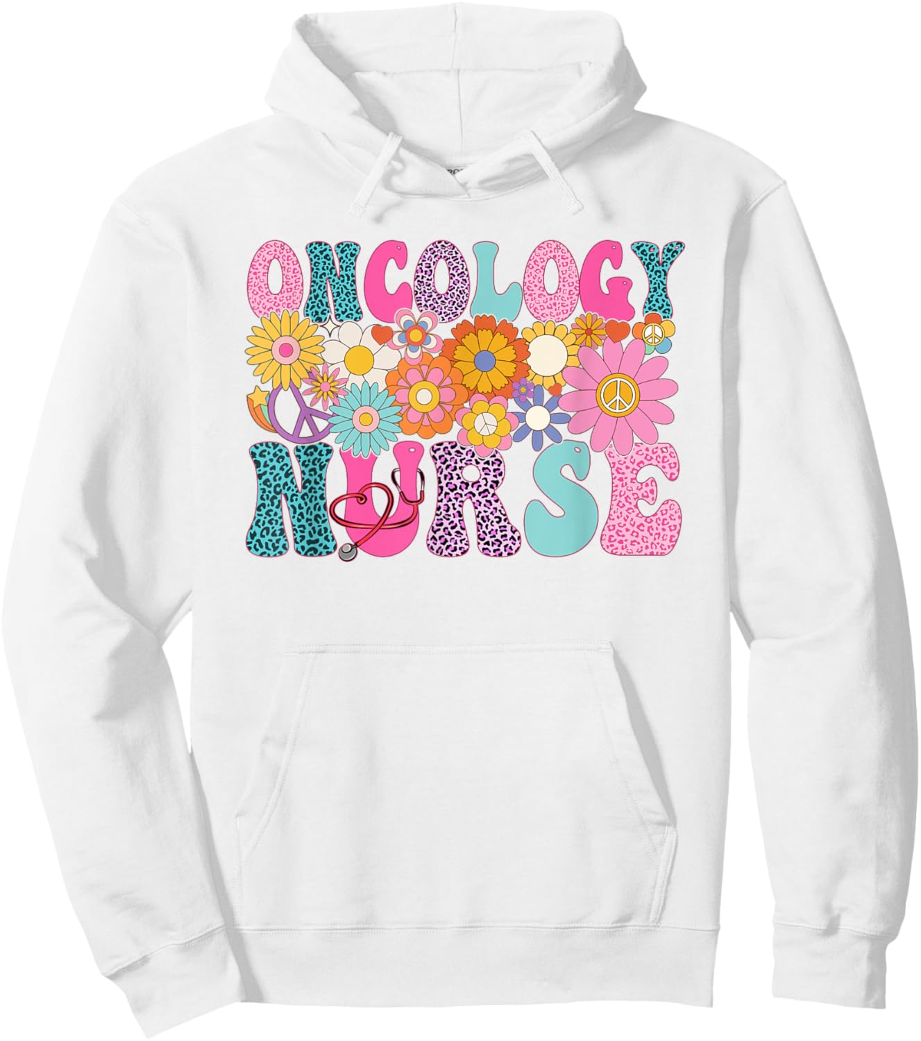 Oncology Nurse Week Groovy Appreciation Day Hoodie - Hoodie | White