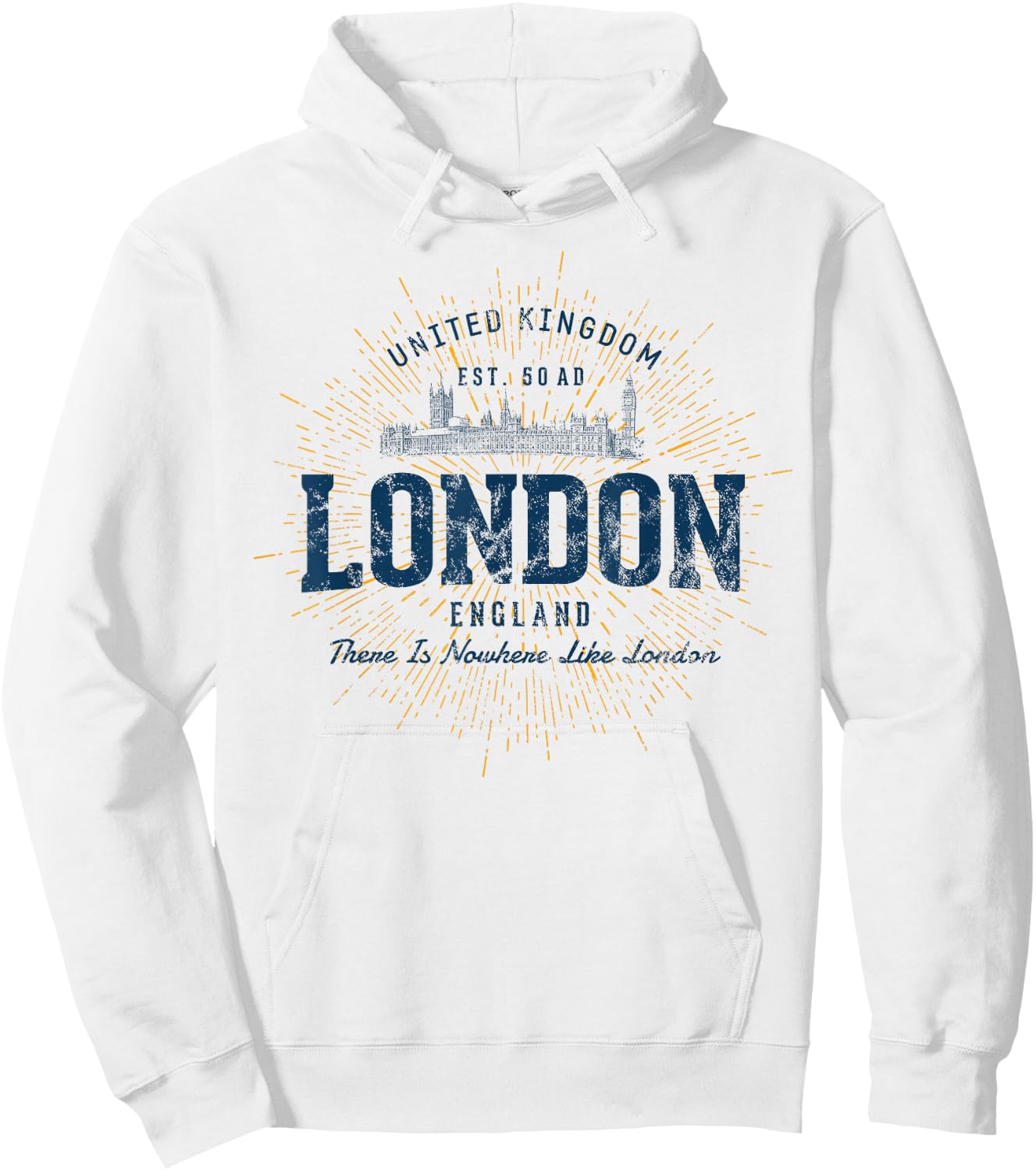 England Vintage London Retro Hoodie - Hoodie | White