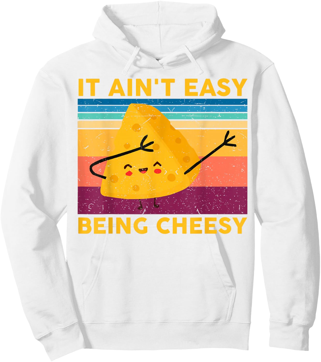 Cheese Shirt it Aint Easy Being Cheesy Funny Kids Boys Men Hoodie - Hoodie | White