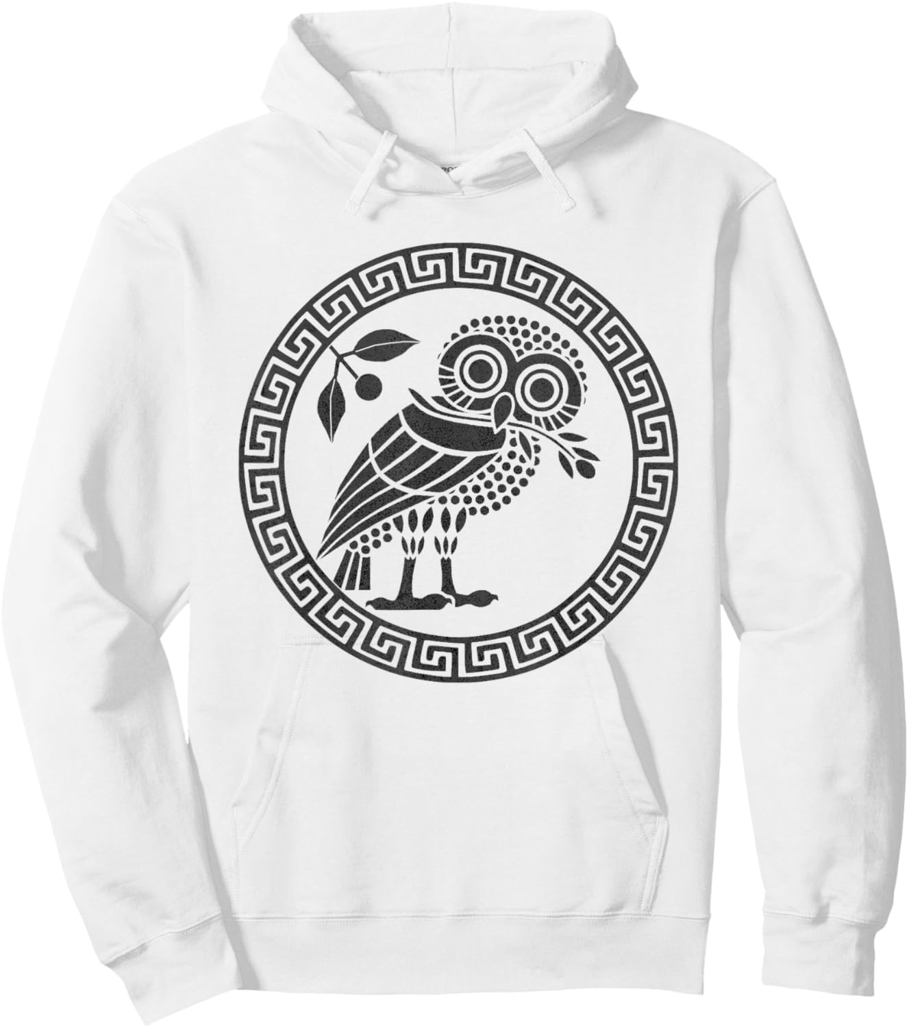 Ancient Athenian Owl Symbol of Athena Hoodie - Hoodie | White
