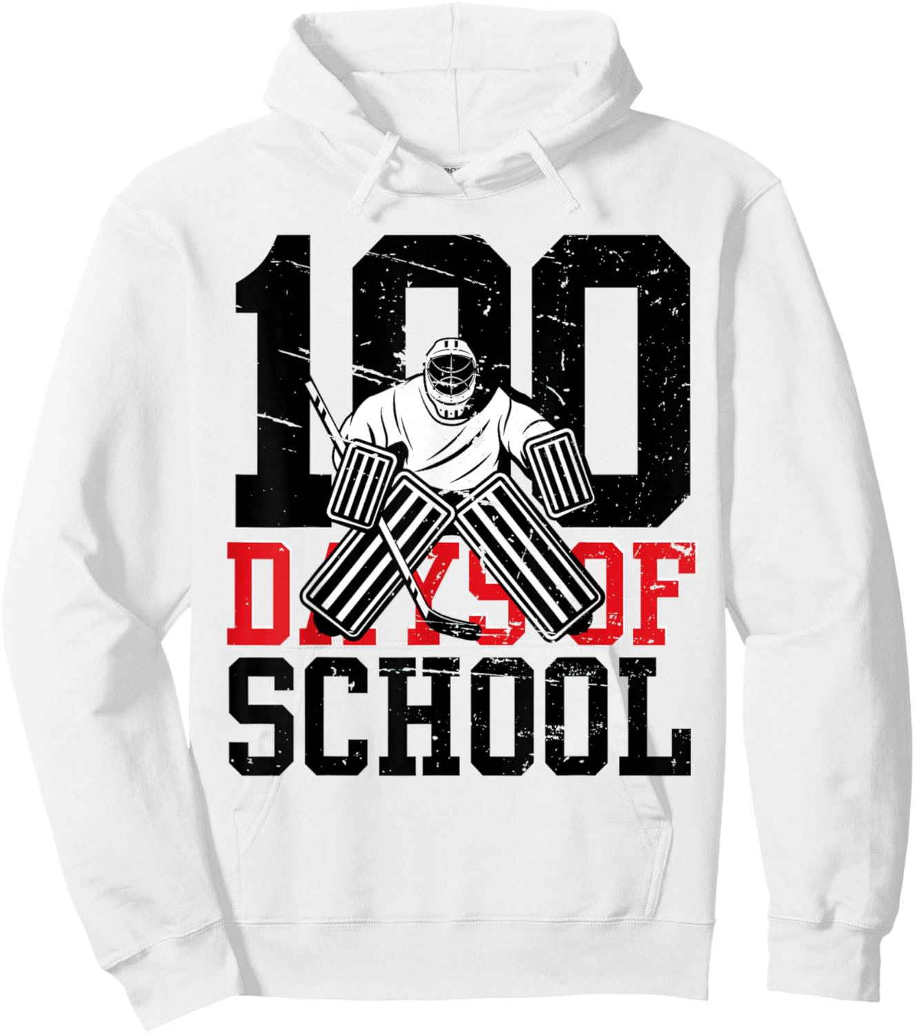 100 Days Of School Ice Hockey Sport Student Teacher Hoodie - Hoodie | White