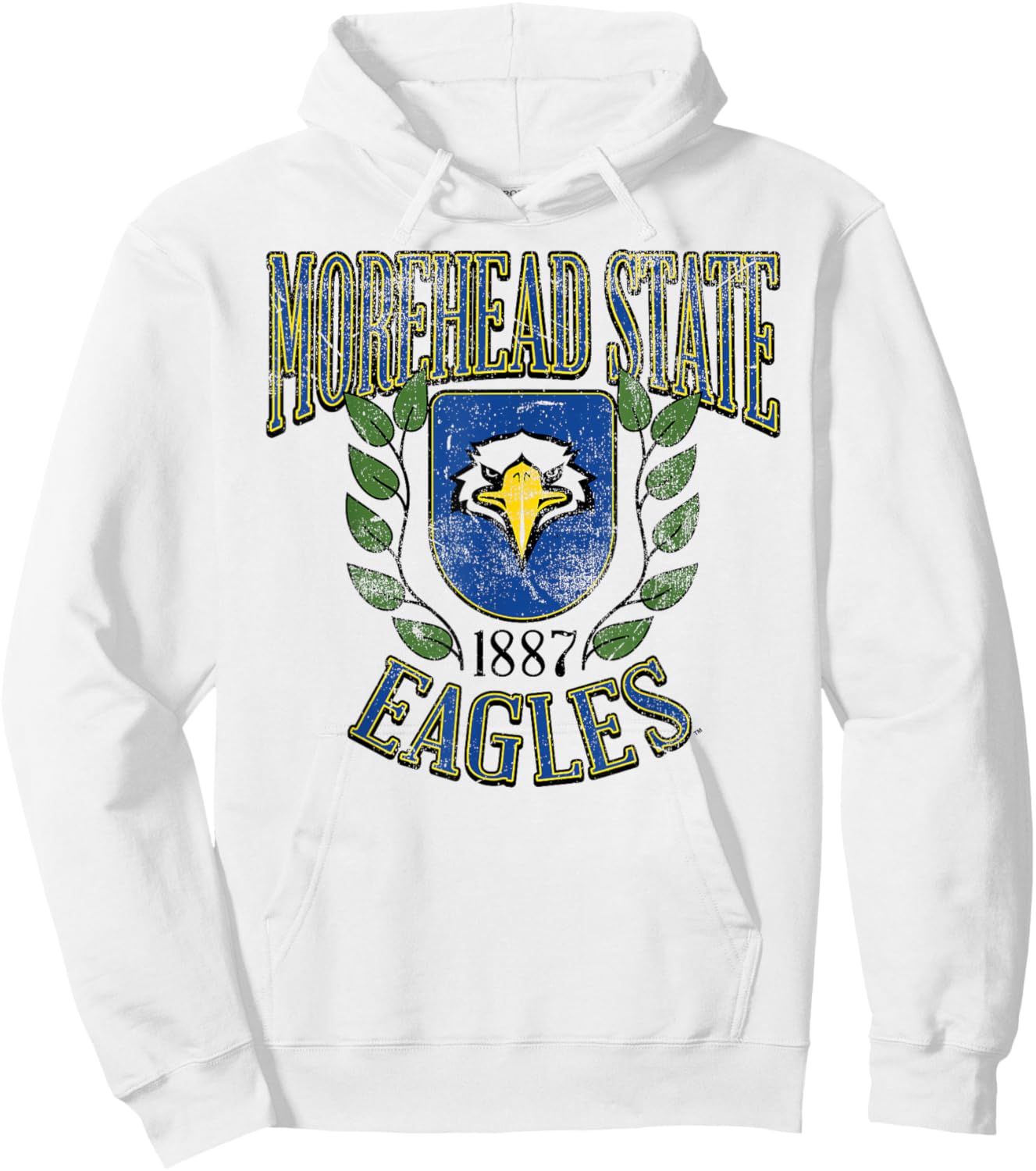 Morehead State Eagles Retro Shield White Officially Licensed Hoodie - Hoodie | White