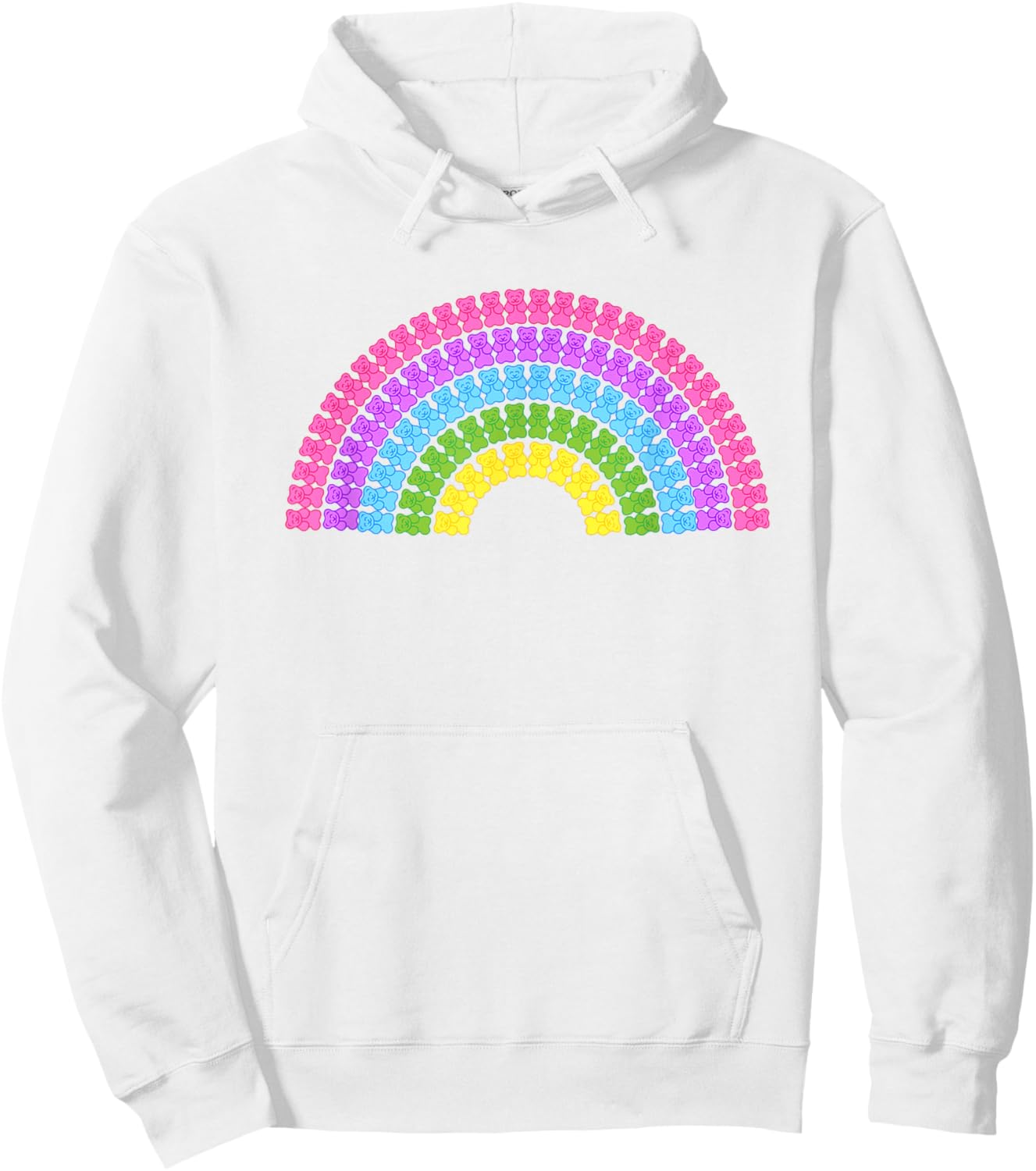 Gummy Bear Rainbow Candy Hoodie - Hoodie | White