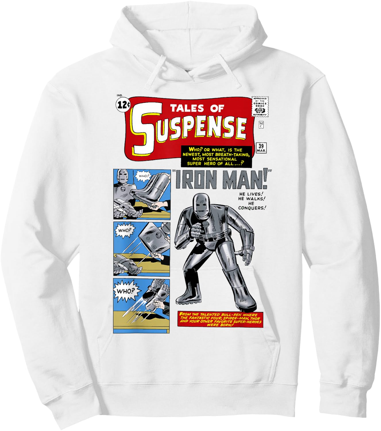Marvel Avengers Iron Man Tales of Suspense Comic Cover Small Hoodie - Hoodie | White