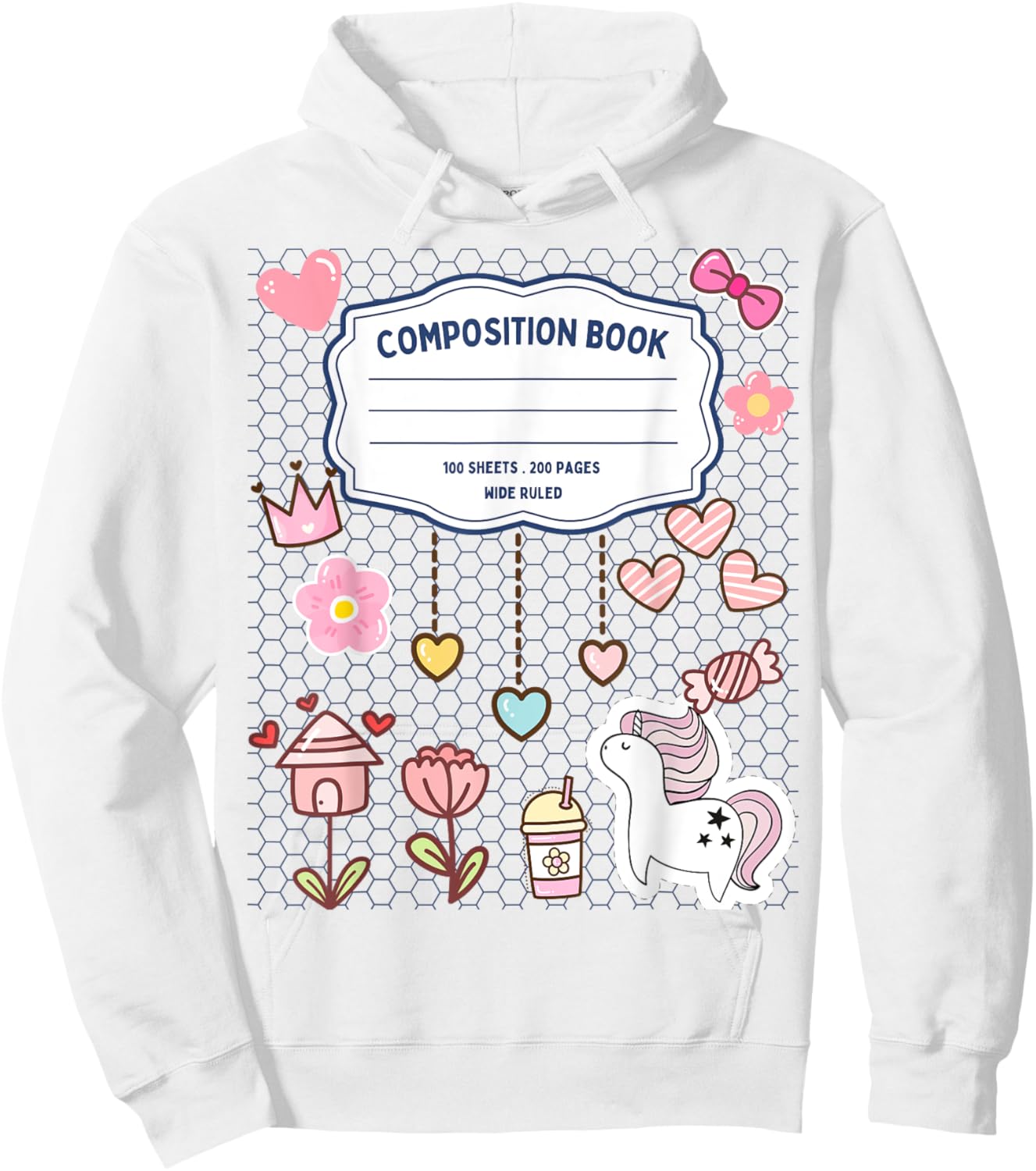 Composition Notebook Costume Matching Group Halloween Hoodie - Hoodie | White