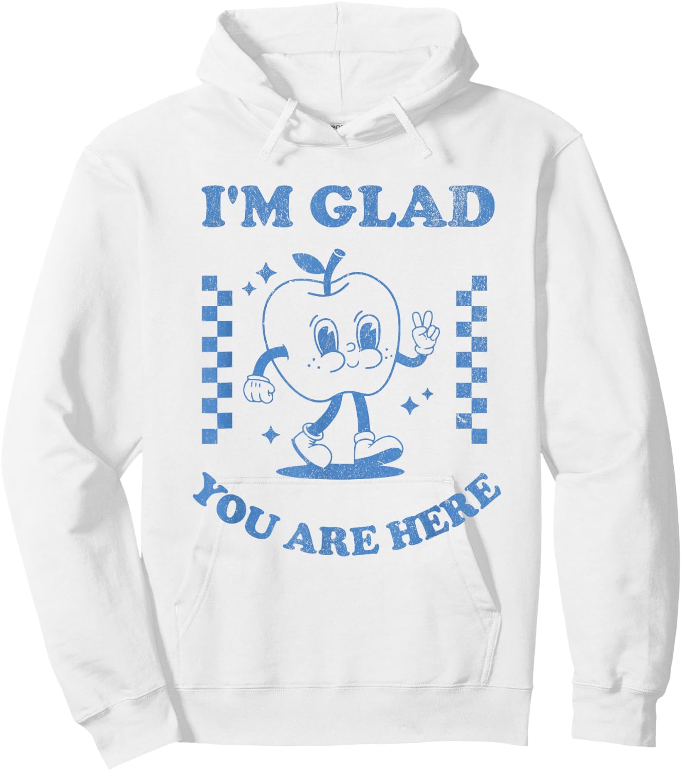 I’m Glad You Are Here Retro Inspirational Teacher Design Hoodie - Hoodie | White