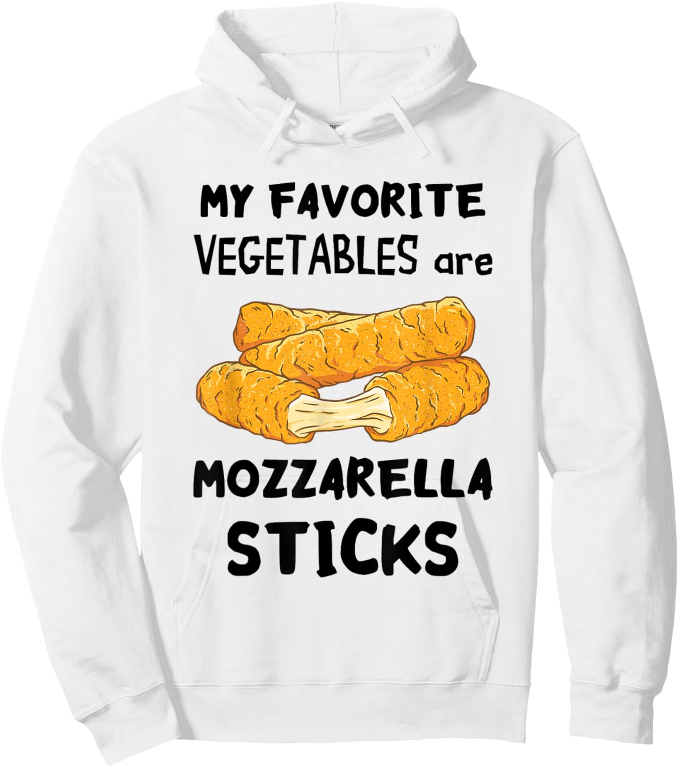 Mozzarella Sticks Melted Cheese Stick Favorite Vegetable Hoodie - Hoodie | White