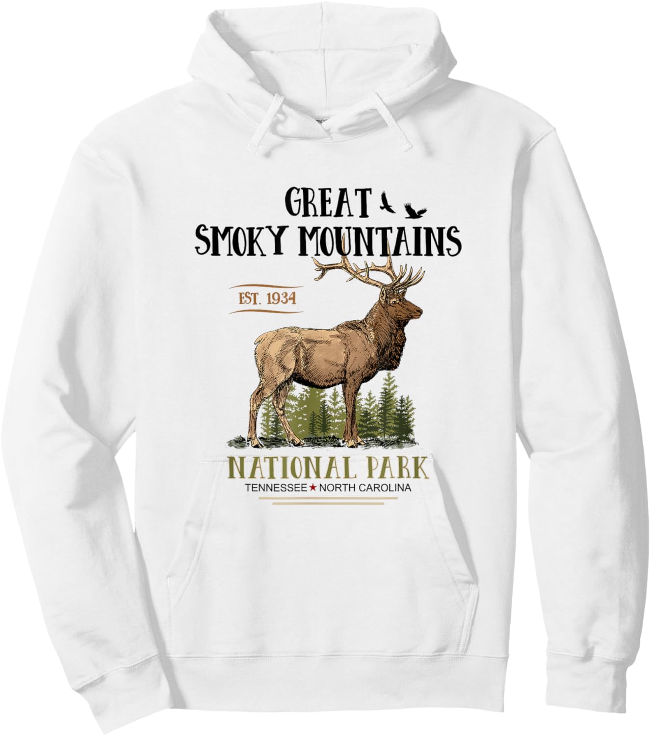 Great Smoky Mountains National Park Hoodie - Hoodie | White
