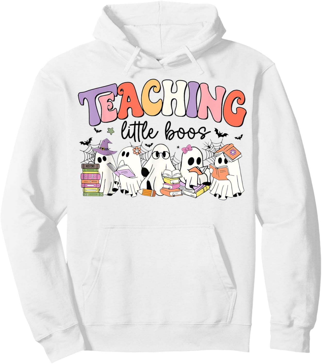 Teaching My Little Boos Teacher Ghost Teacher Halloween Women Kids Hoodie - Hoodie | White