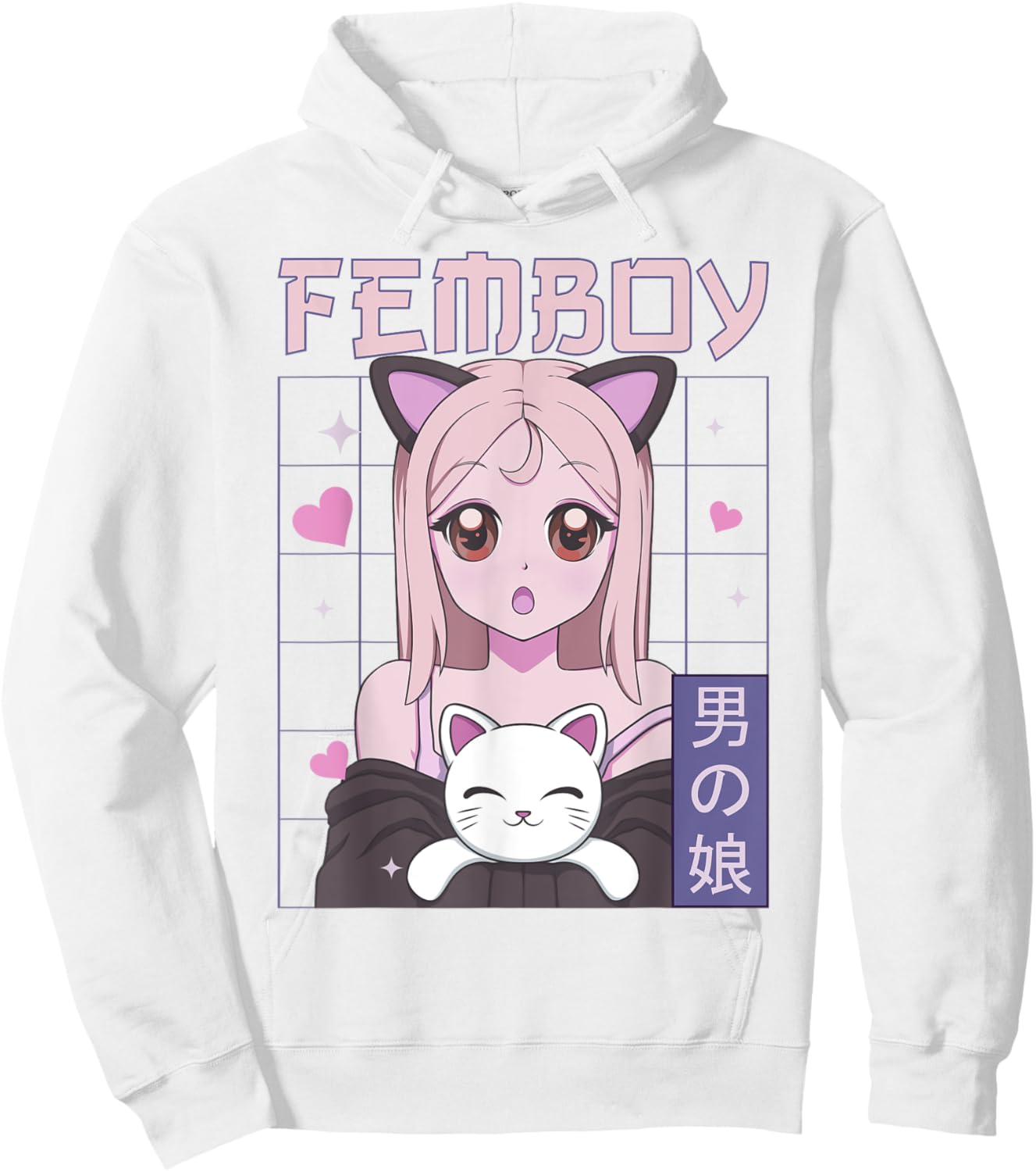 Femboy Crossdressing Crossdresser MTF Anime Hoodie - Hoodie | White