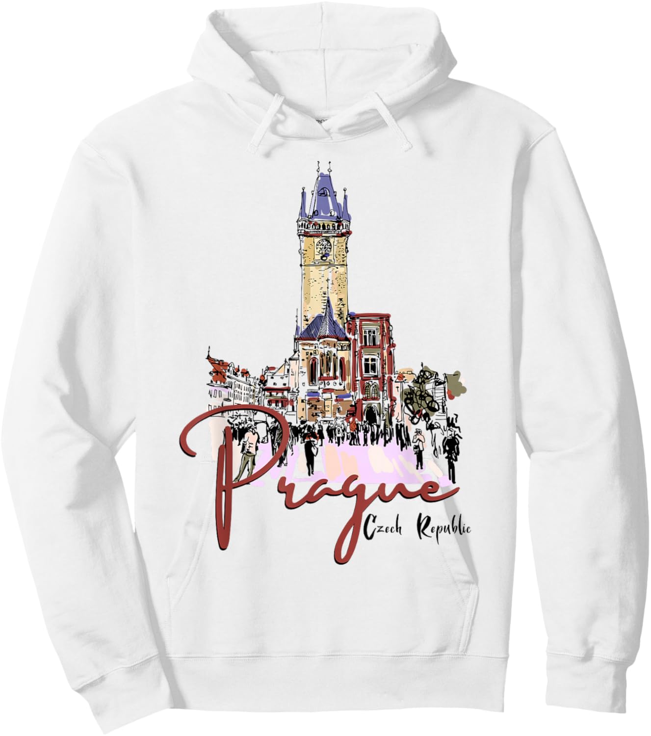 Prague Czech Republic Souvenir Prague Hoodie - Hoodie | White
