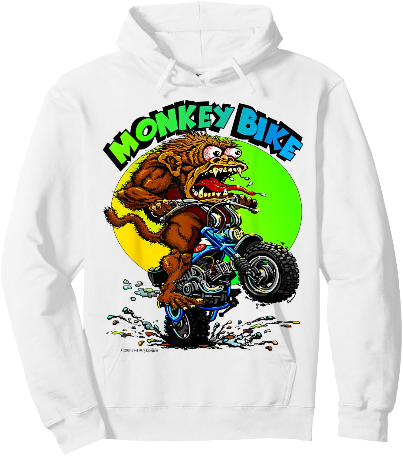 Monkey Bike Hoodie - Hoodie | White
