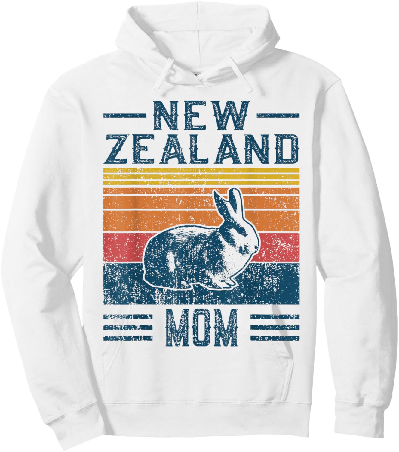 Best Rabbit Mom Women - Vintage New Zealand Hoodie - Hoodie | White