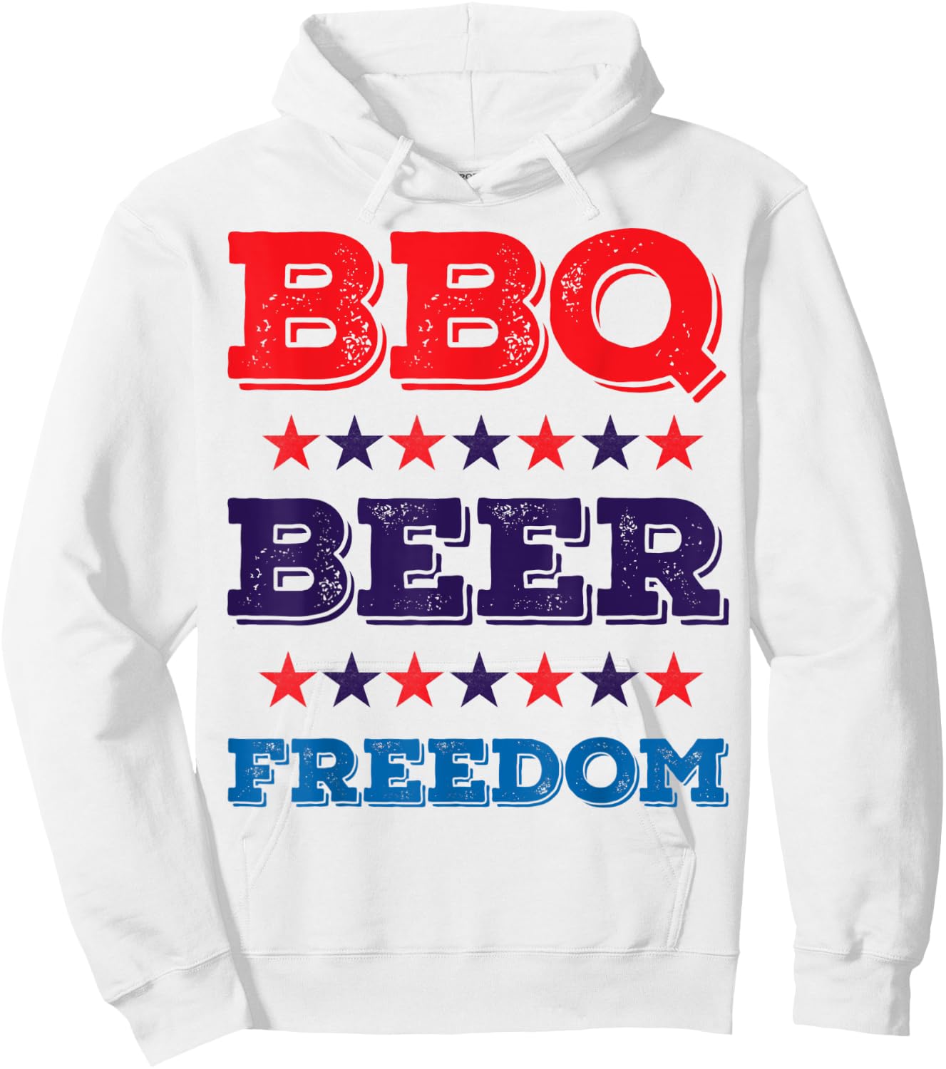 BBQ Beer Freedom Shirt America USA Party 4th of July Women Men Hoodie - Hoodie | White