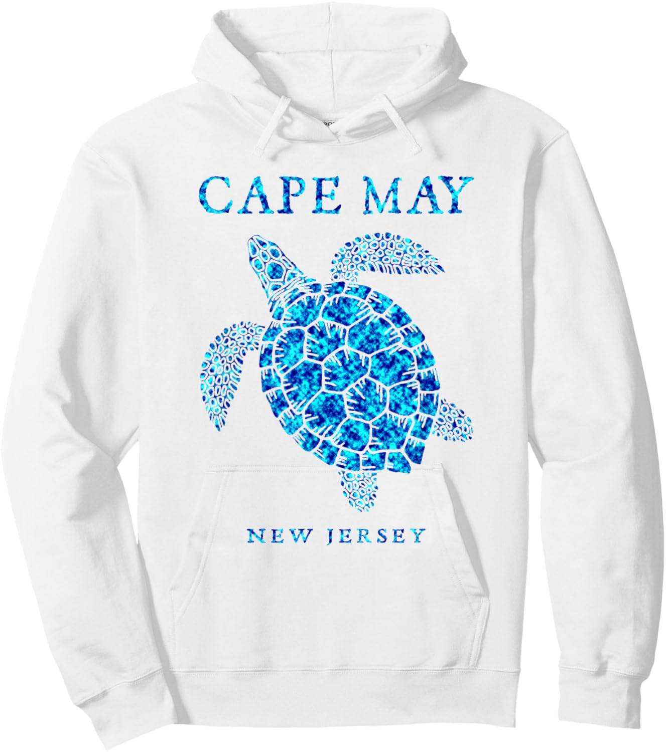 Cape May New Jersey NJ Sea Turtle Beach Souvenir Girls Boys Hoodie - Hoodie | White