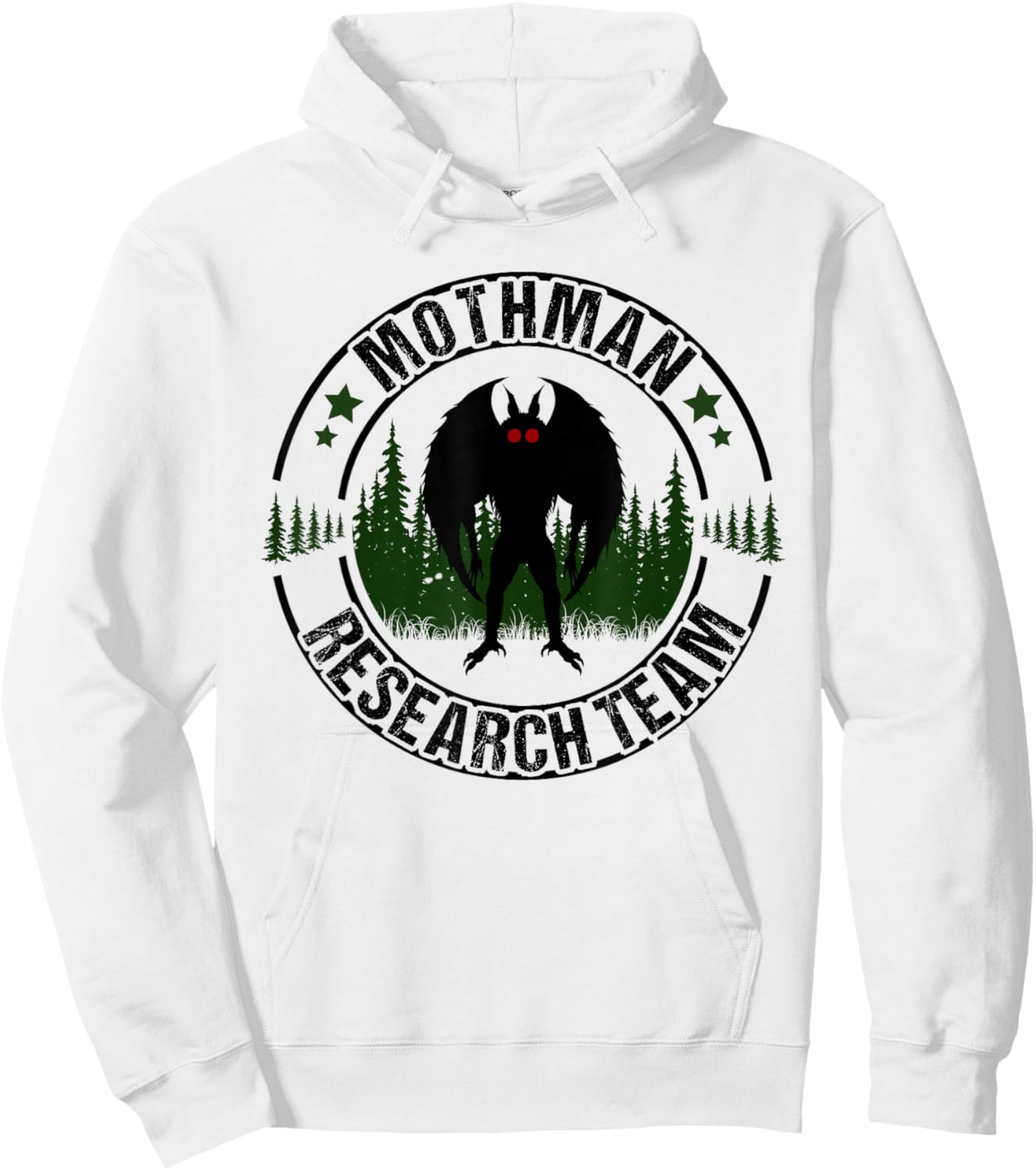 Mothman Research Team Men Women Kids Moth Man Search Cryptid Hoodie - Hoodie | White