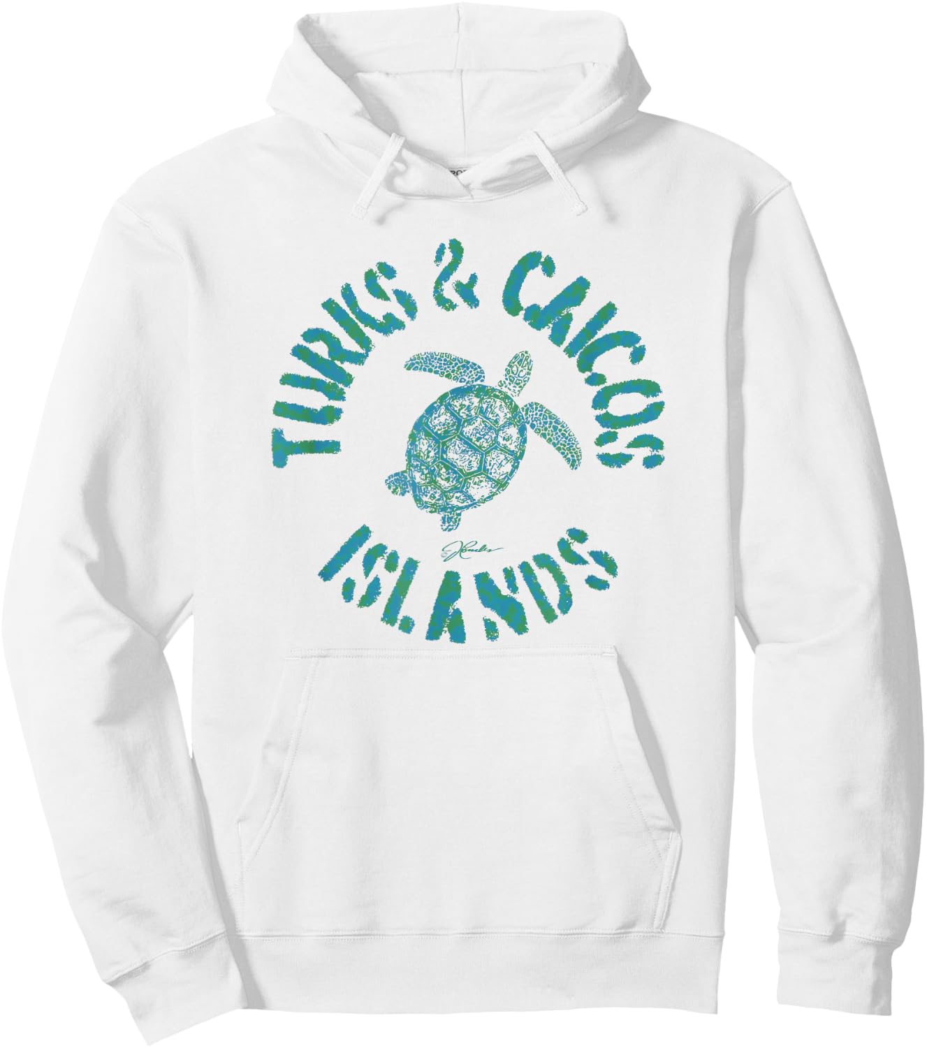 JCombs: Turks & Caicos Islands Sea Turtle Hoodie - Hoodie | White