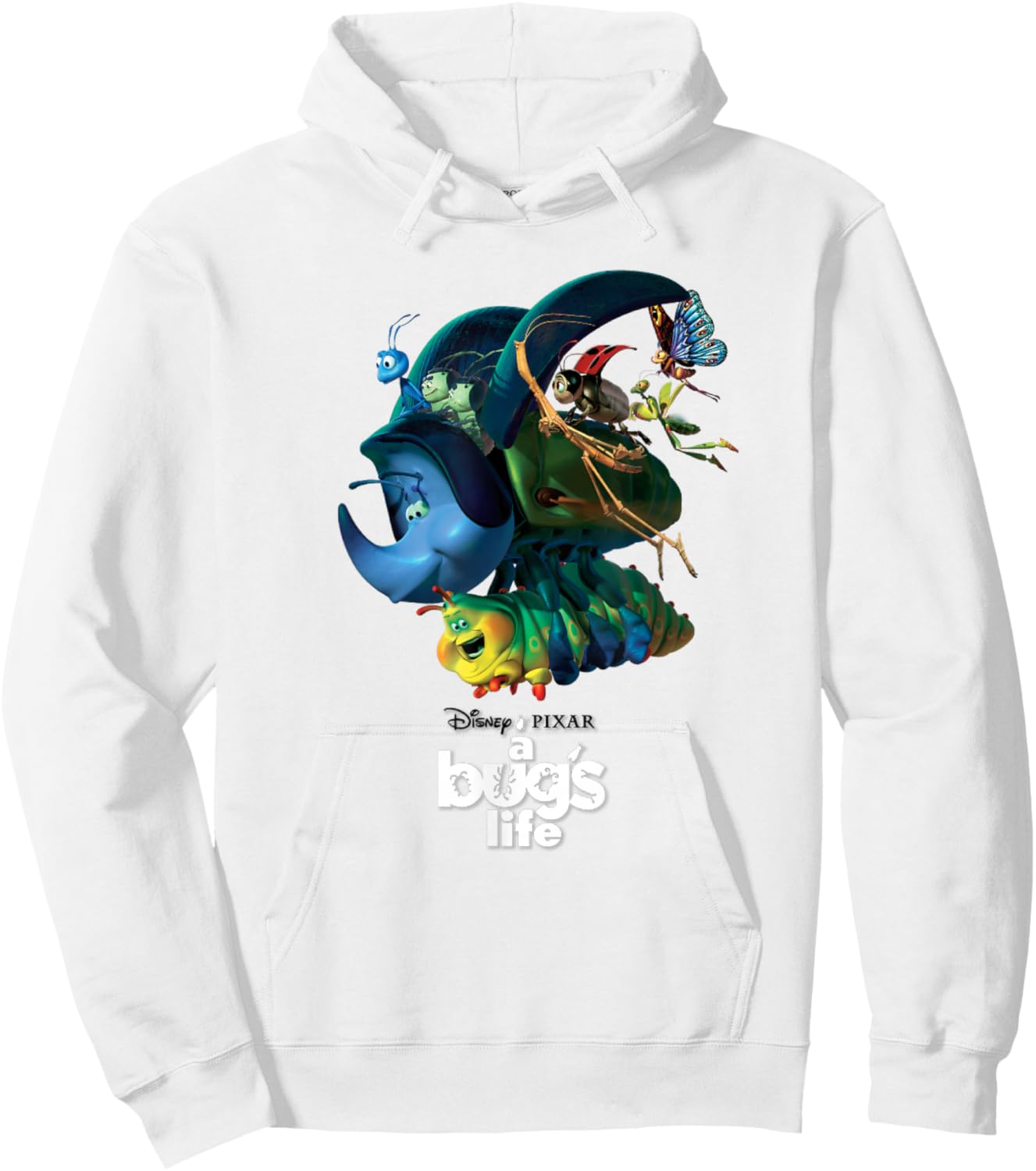 Disney Pixar A Bug's Life Iconic Characters Group Shot Logo Hoodie - Hoodie | White