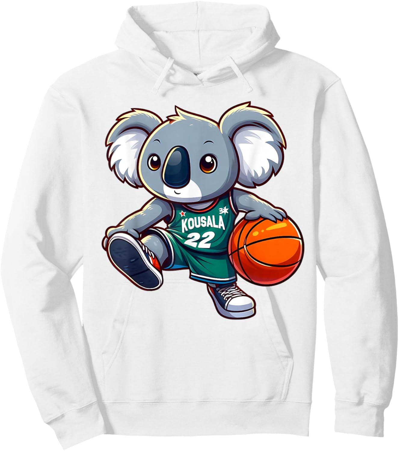 Koala playing Basketball Hoodie - Hoodie | White