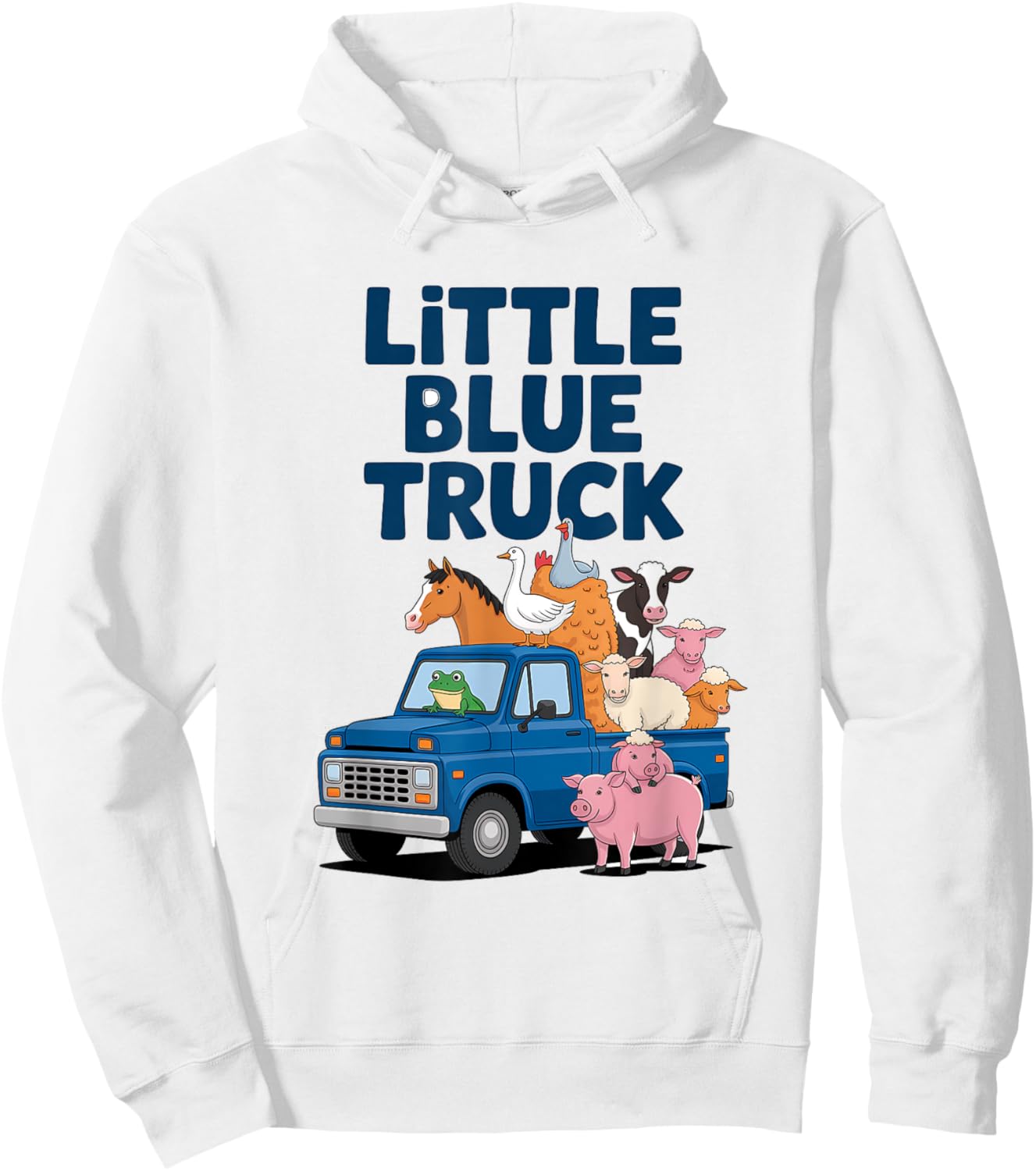 Little Blue Truck Shirt Toddler Animals Little Blue Truck Hoodie - Hoodie | White
