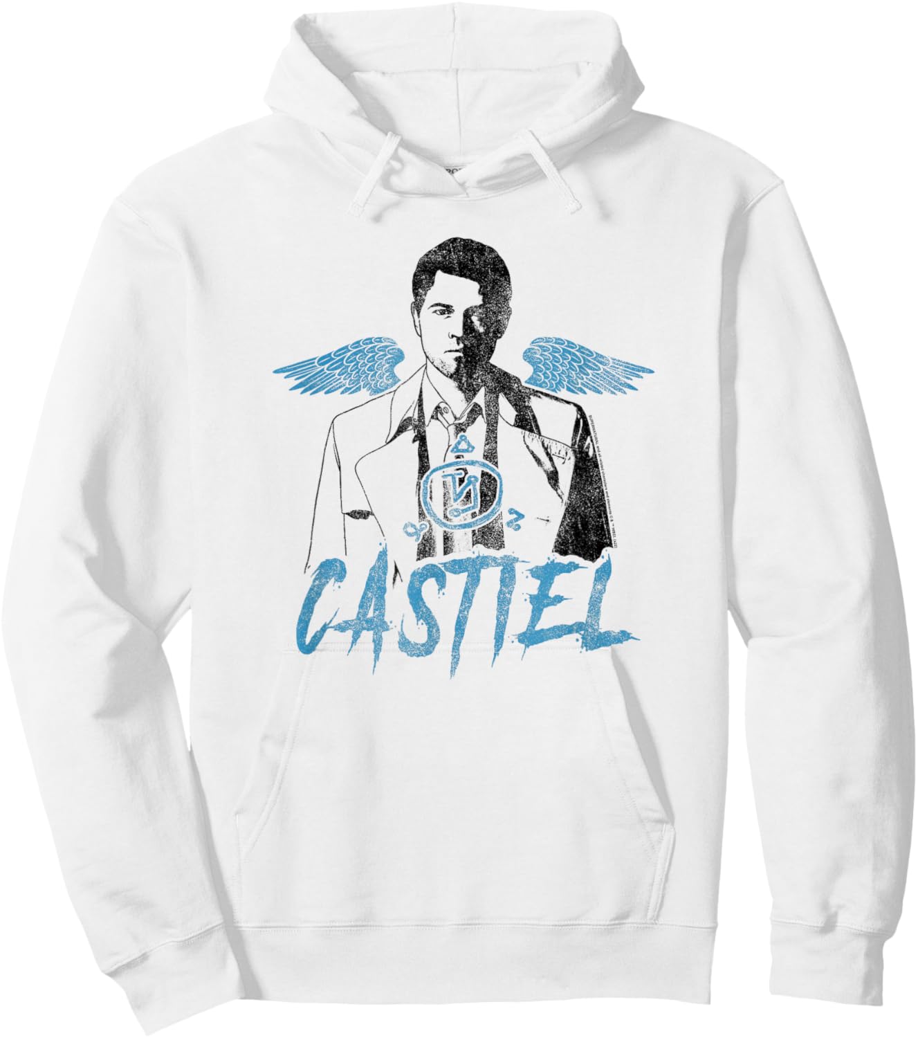 Supernatural Castiel Angel Street Art Color Pop Hoodie - Hoodie | White